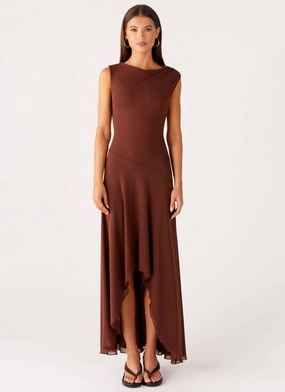 Layered Form Danika Maxi Dress - Chocolate