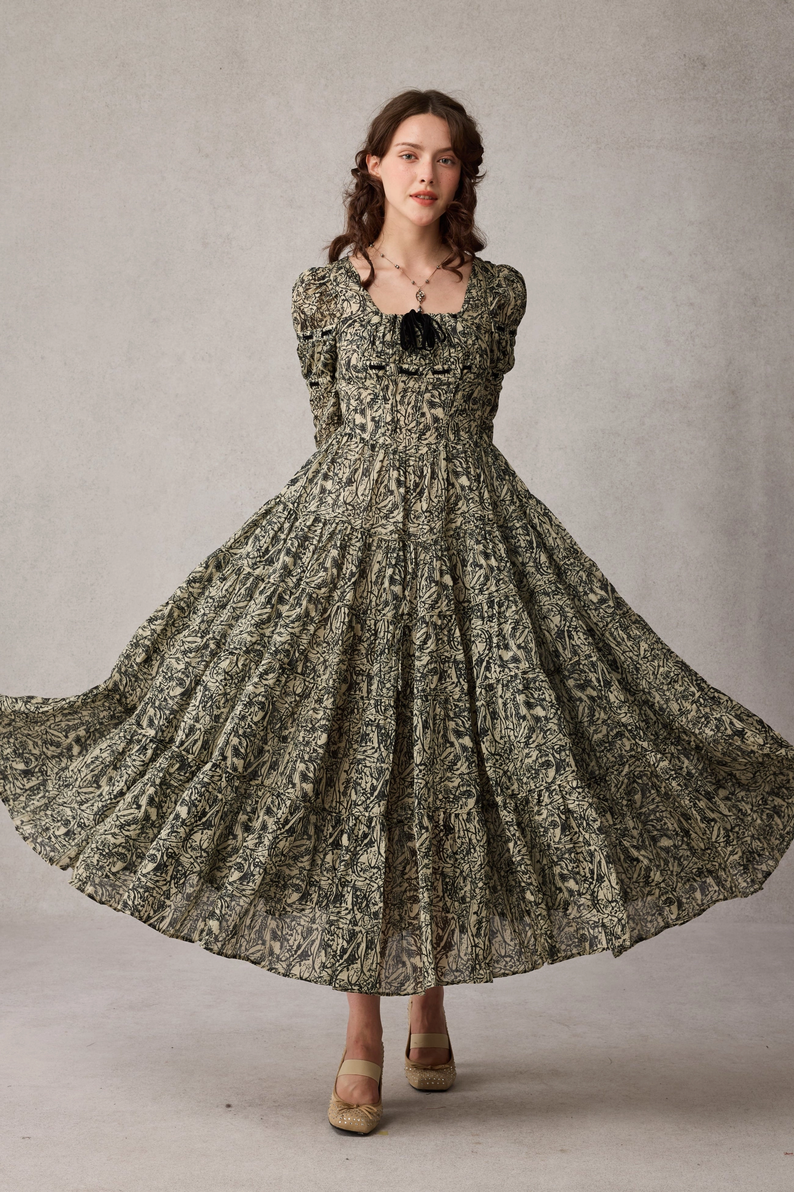 BoxyCrop Queena 22 | Empired Maxi linen dress