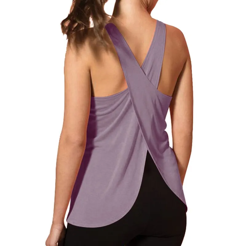 Quick Dry Cross Back Yoga Tank Tops