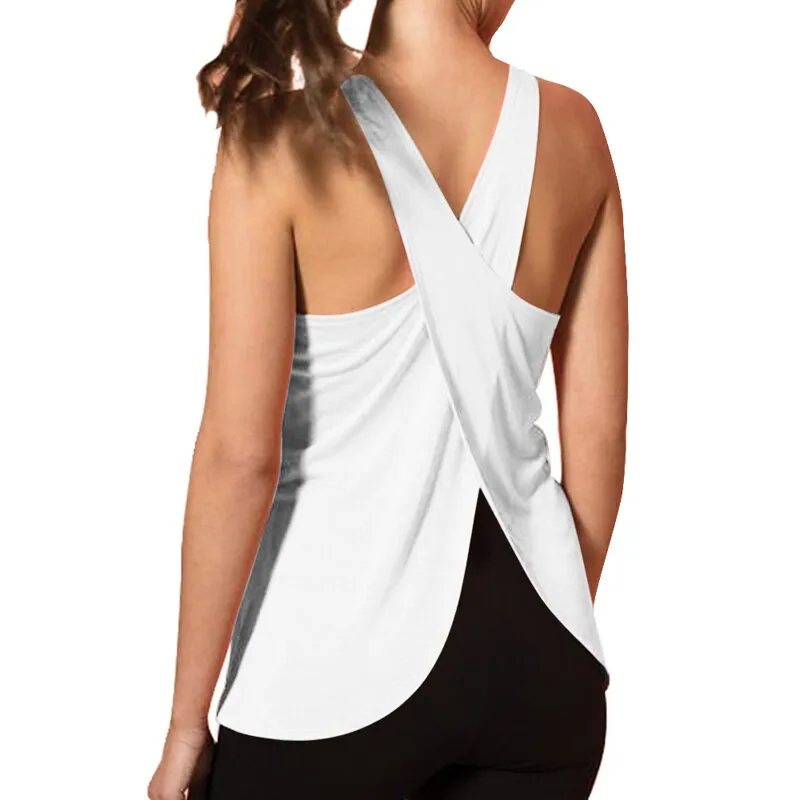 Quick Dry Cross Back Yoga Tank Tops