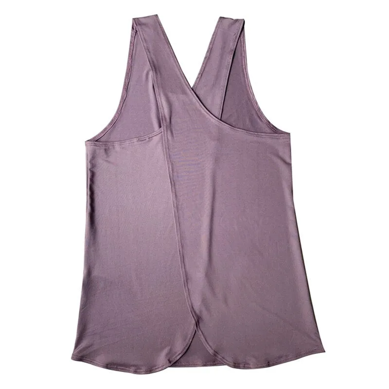 Quick Dry Cross Back Yoga Tank Tops