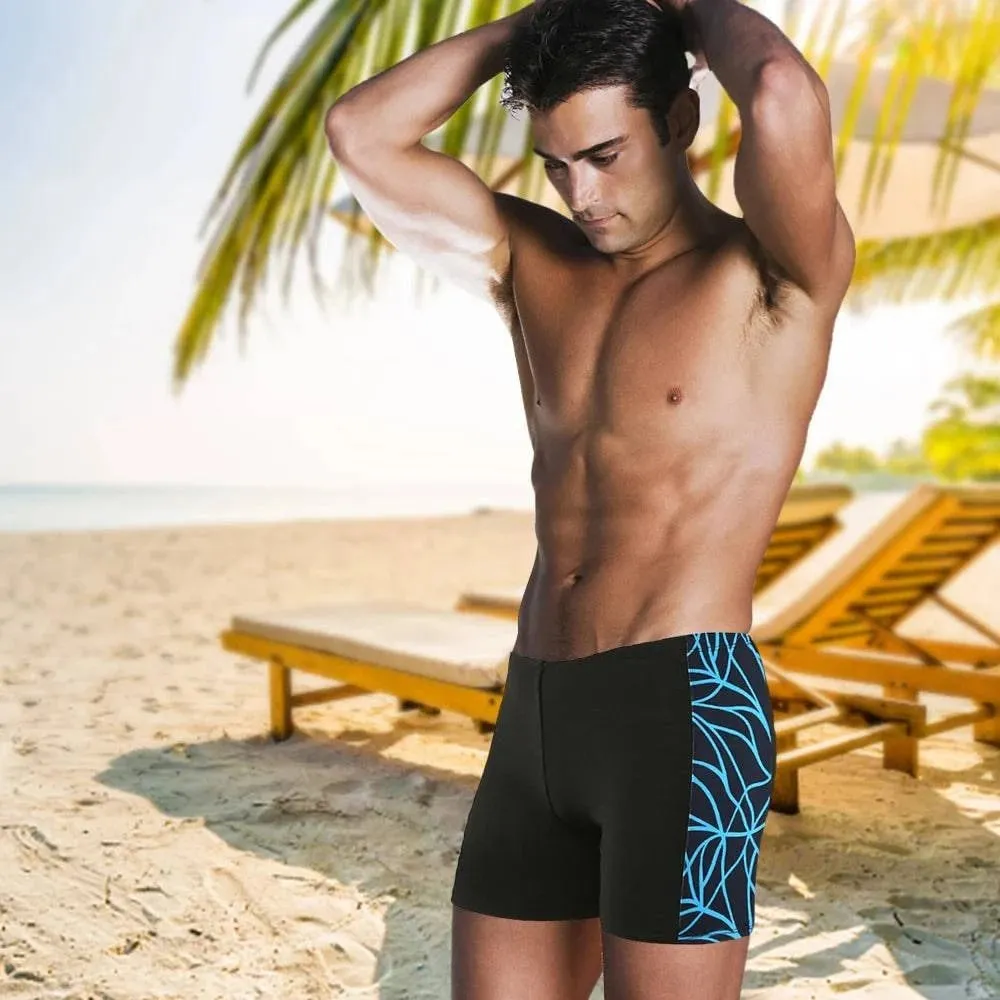 Quick Dry Men's Swimming Trunks Sport Underwear Drawstring Boxer Briefs Summer Breathable Elastic Underdrawers Swimsuit Bottom