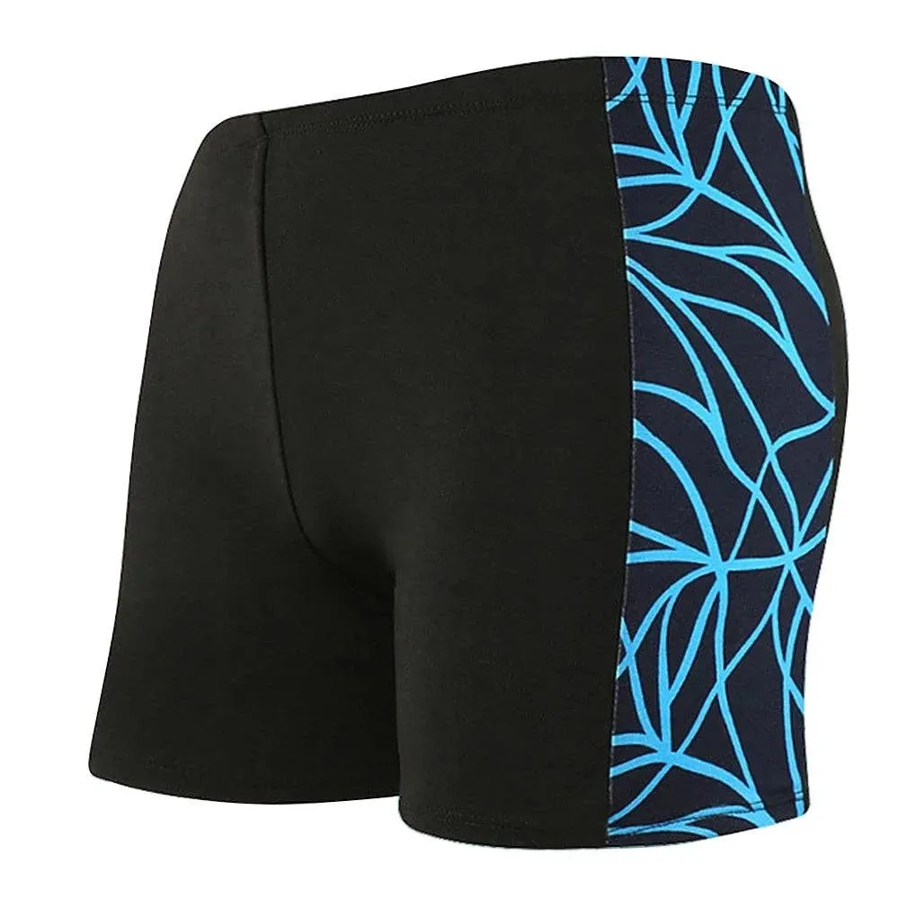 Quick Dry Men's Swimming Trunks Sport Underwear Drawstring Boxer Briefs Summer Breathable Elastic Underdrawers Swimsuit Bottom