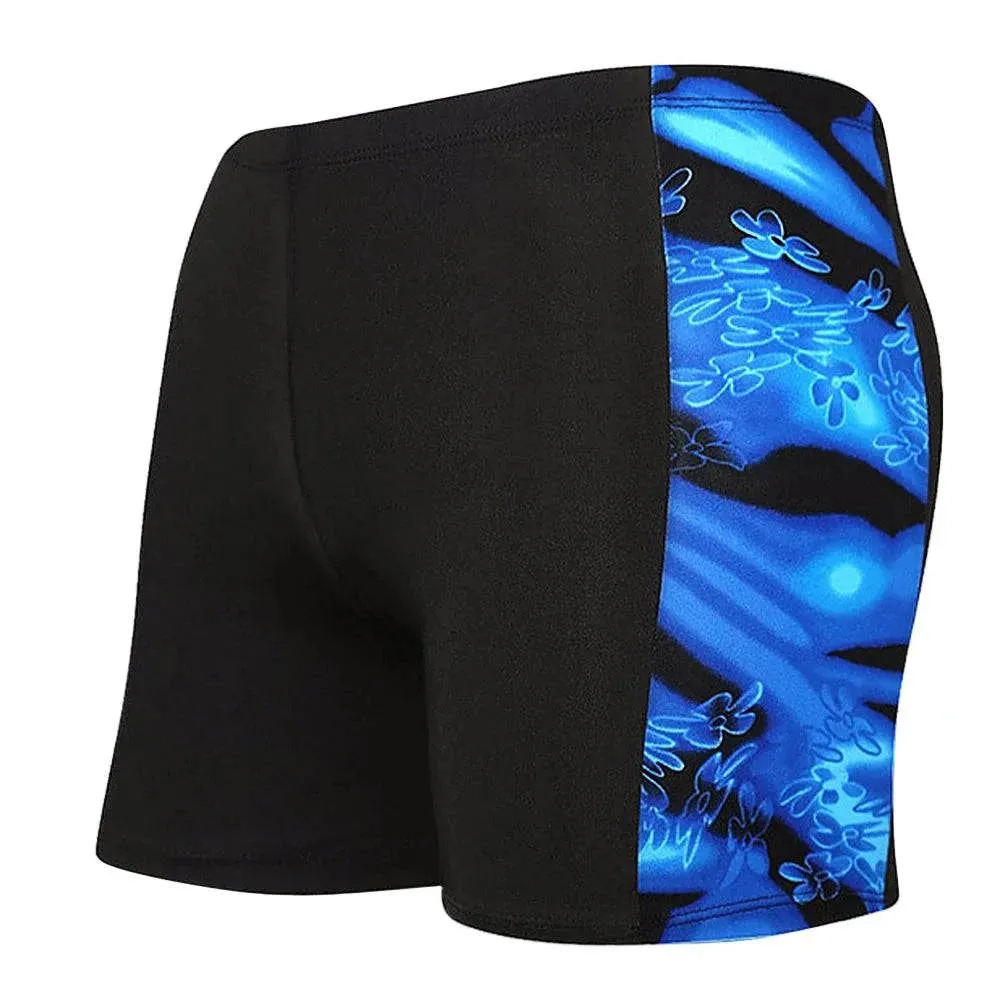 Quick Dry Men's Swimming Trunks Sport Underwear Drawstring Boxer Briefs Summer Breathable Elastic Underdrawers Swimsuit Bottom