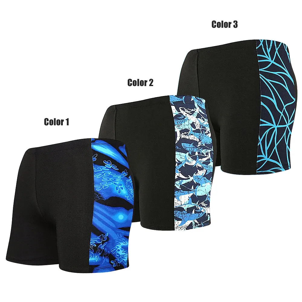 Quick Dry Men's Swimming Trunks Sport Underwear Drawstring Boxer Briefs Summer Breathable Elastic Underdrawers Swimsuit Bottom