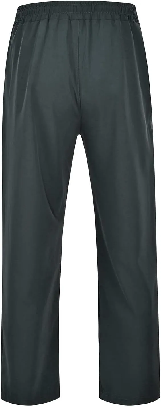 Quick Dry Sweatpants Men Big Tall 8X Ice Silk Quick Dry Tapered Leg Hiking Pants Stretch Breathable Workout Trousers