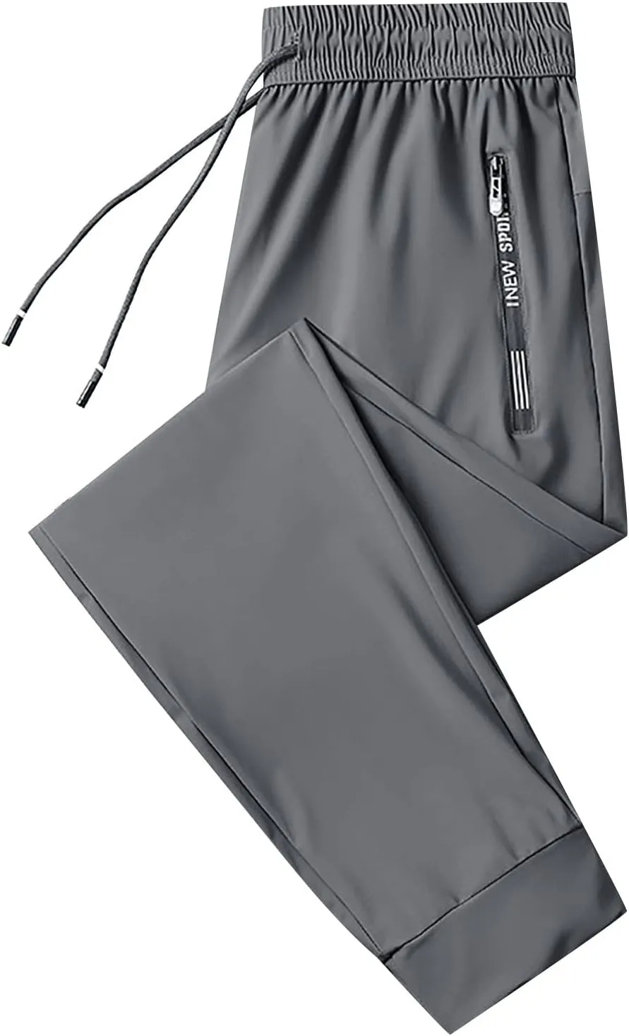 Quick Dry Sweatpants Men Big Tall 8X Ice Silk Quick Dry Tapered Leg Hiking Pants Stretch Breathable Workout Trousers