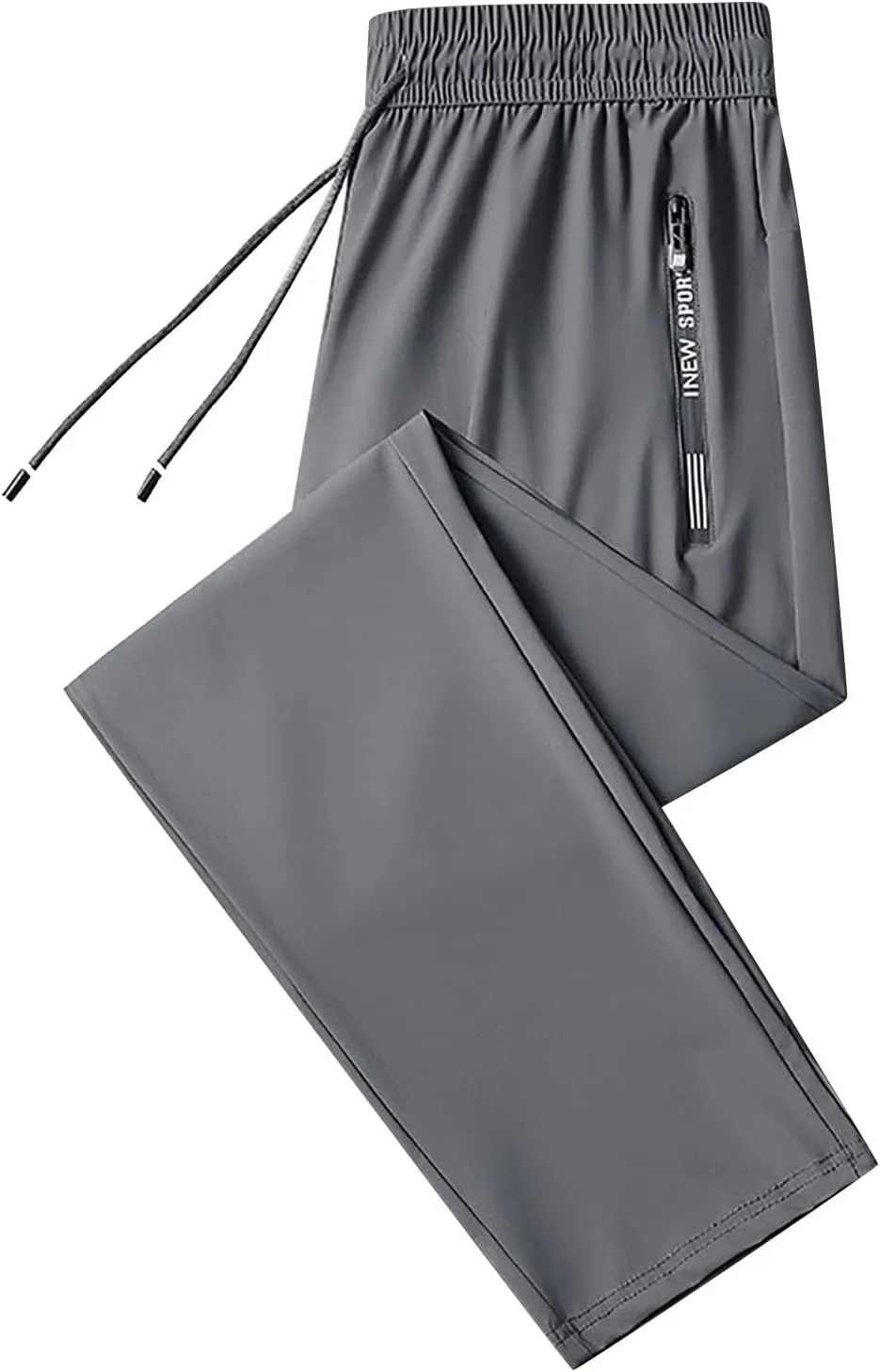 Quick Dry Sweatpants Men Big Tall 8X Ice Silk Quick Dry Tapered Leg Hiking Pants Stretch Breathable Workout Trousers