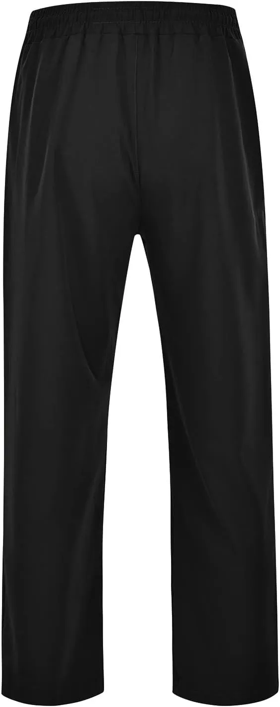 Quick Dry Sweatpants Men Big Tall 8X Ice Silk Quick Dry Tapered Leg Hiking Pants Stretch Breathable Workout Trousers