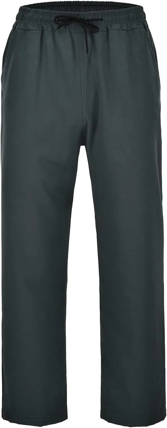 Quick Dry Sweatpants Men Big Tall 8X Ice Silk Quick Dry Tapered Leg Hiking Pants Stretch Breathable Workout Trousers