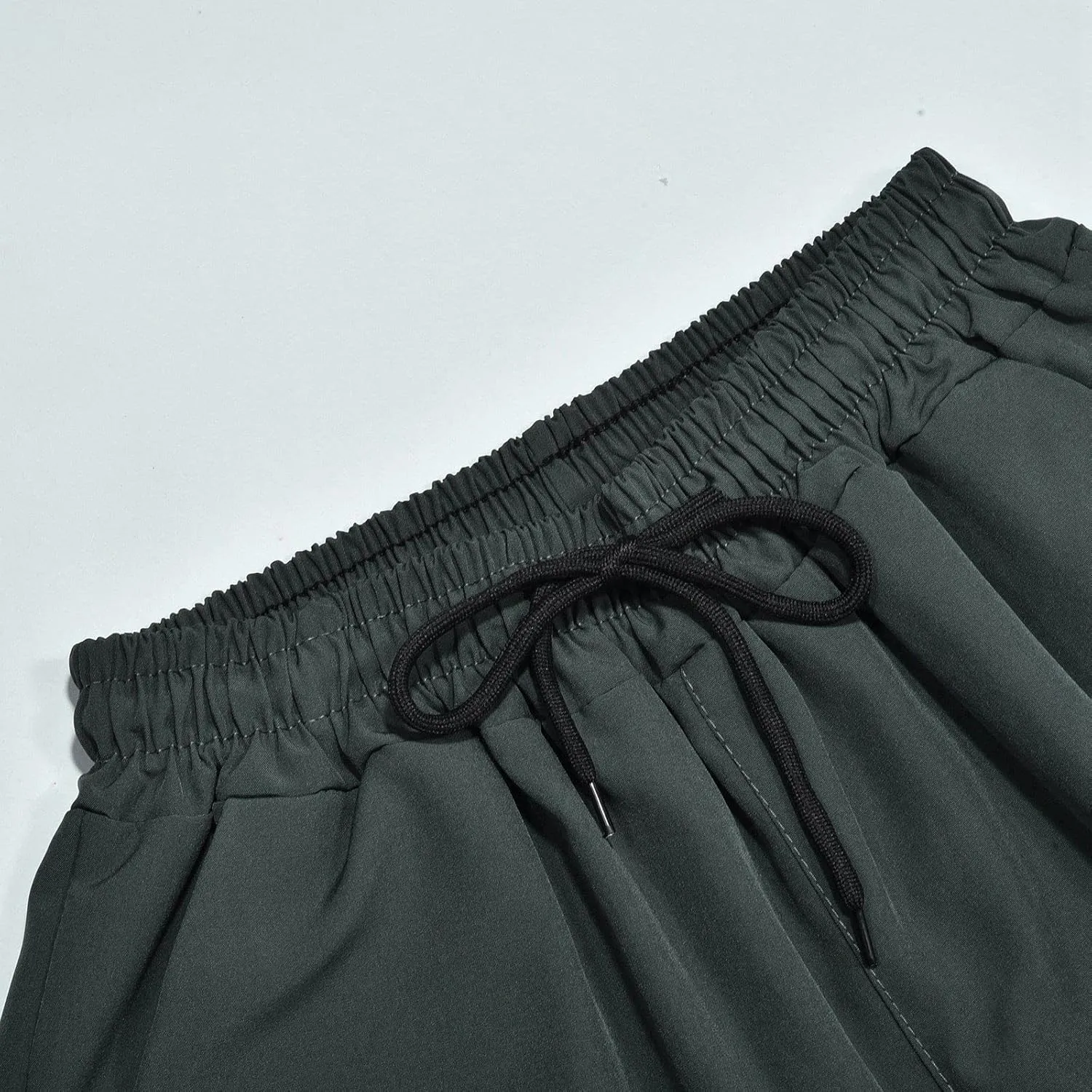 Quick Dry Sweatpants Men Big Tall 8X Ice Silk Quick Dry Tapered Leg Hiking Pants Stretch Breathable Workout Trousers