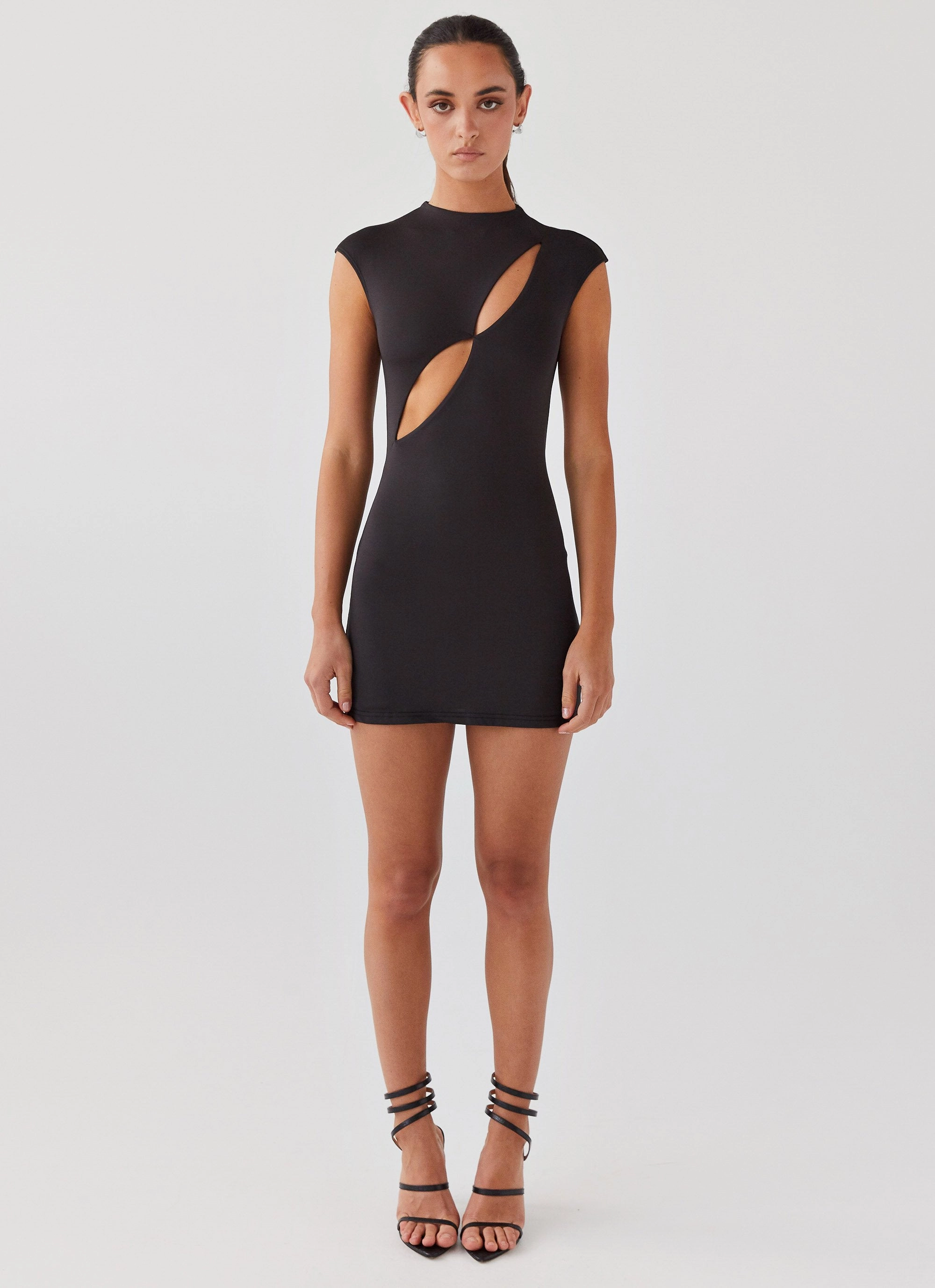 Mesh Soft Special Affair Mini Dress - Black