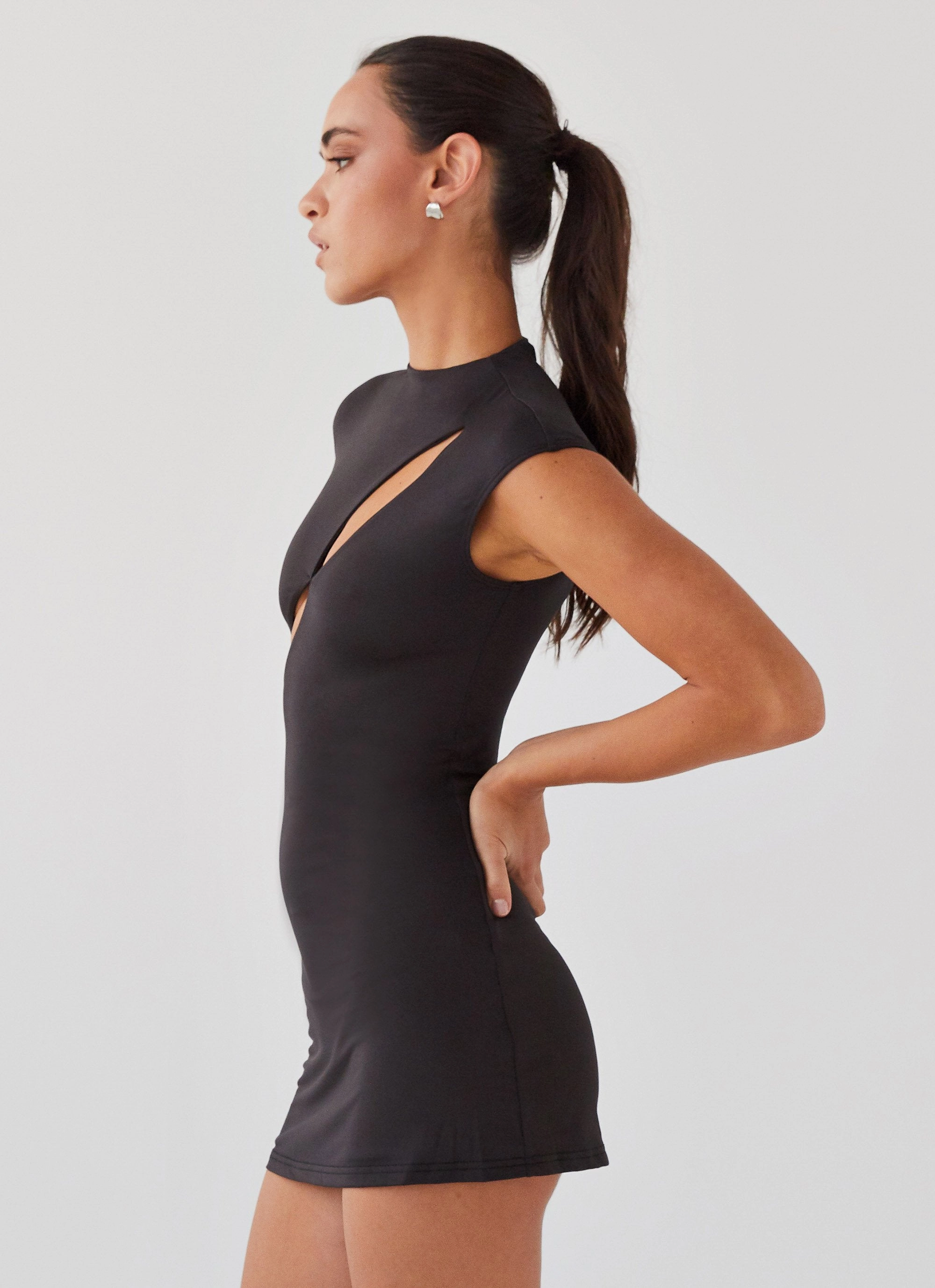 Special Affair Mini Dress - Black Neat Finish Calm Grace