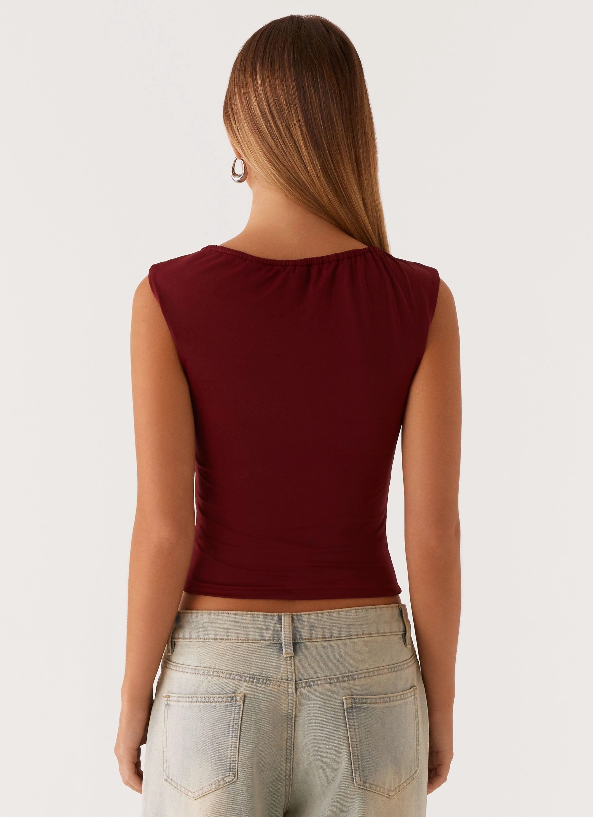 Darlee Tank Top - Mulberry FrenchTerryTexture
