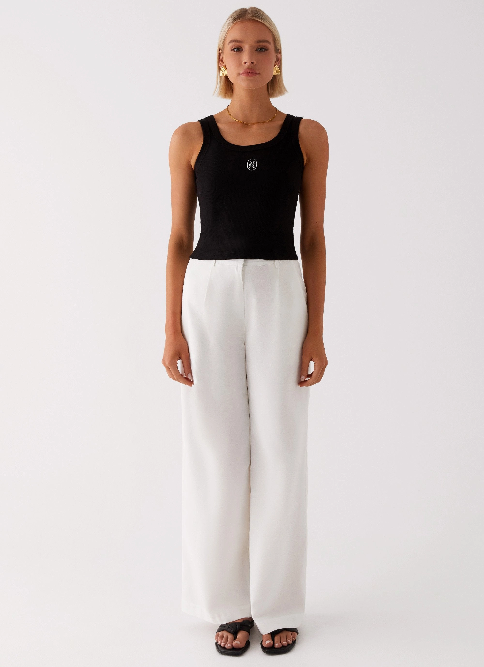 Heat Control Heatwave Linen Wide Leg Pants - White