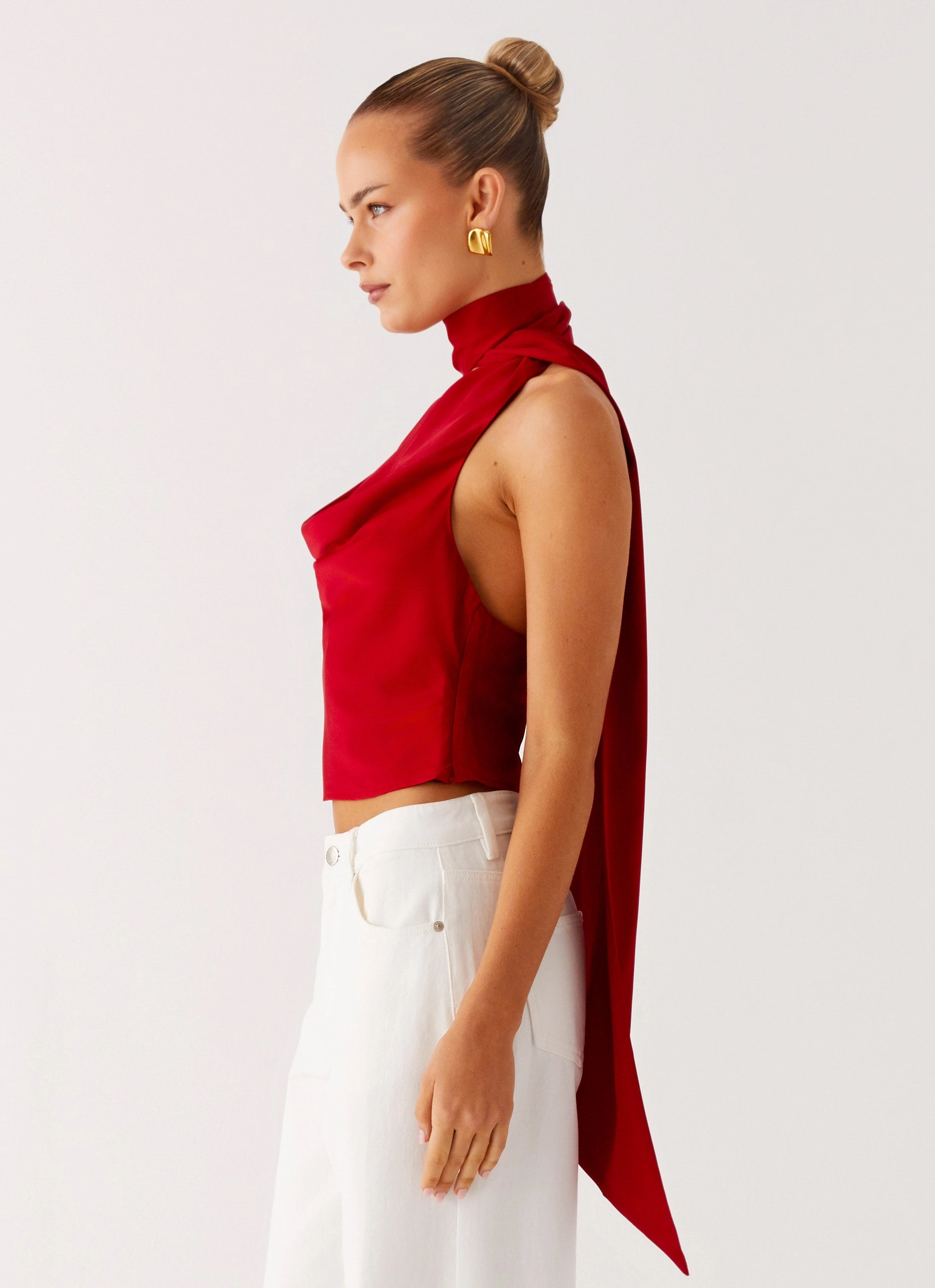 Catching Feelings Top - Red Recycled Polyester