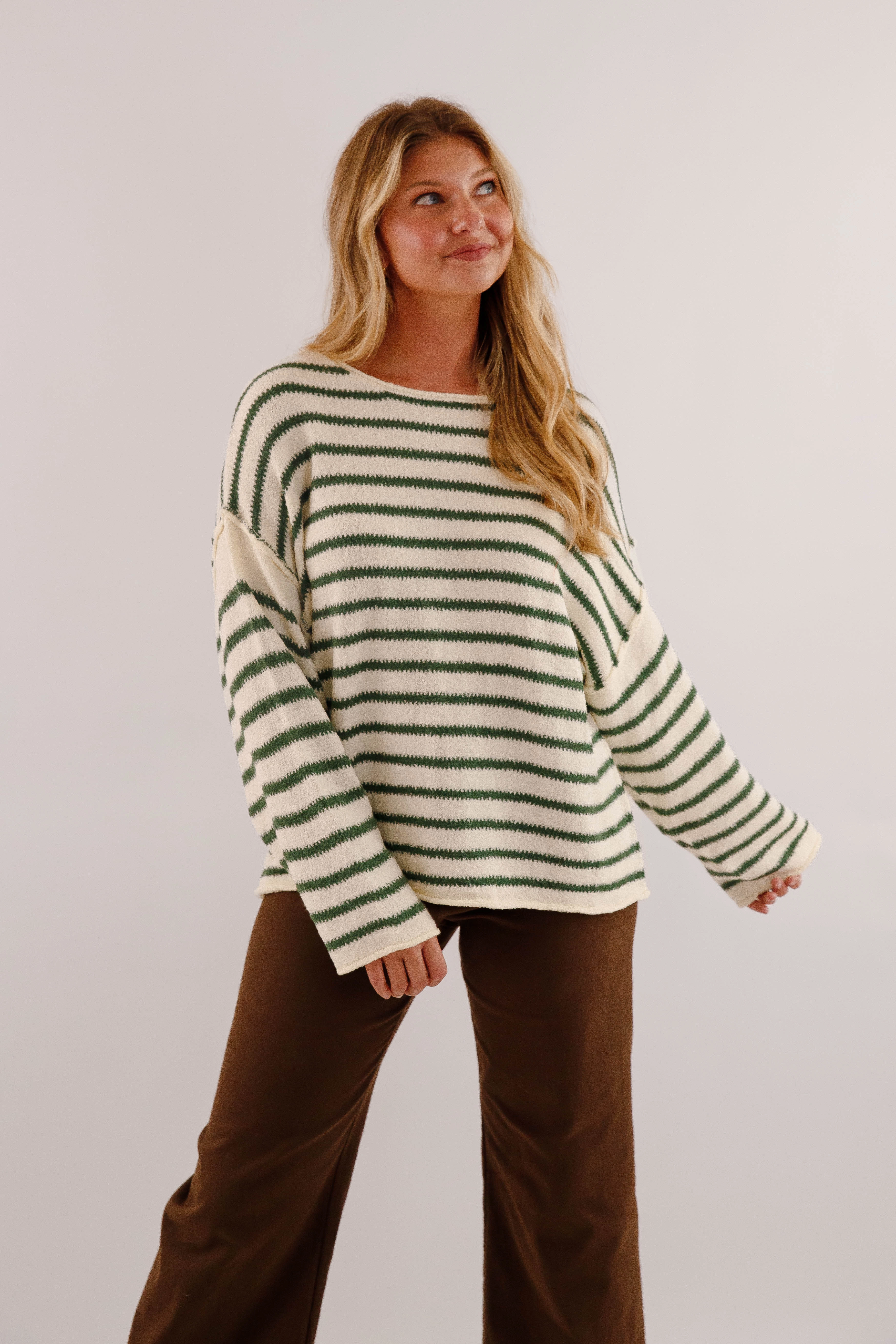 Sport Top Recycled Polyester Fabric Better Perspective Sweater-Green