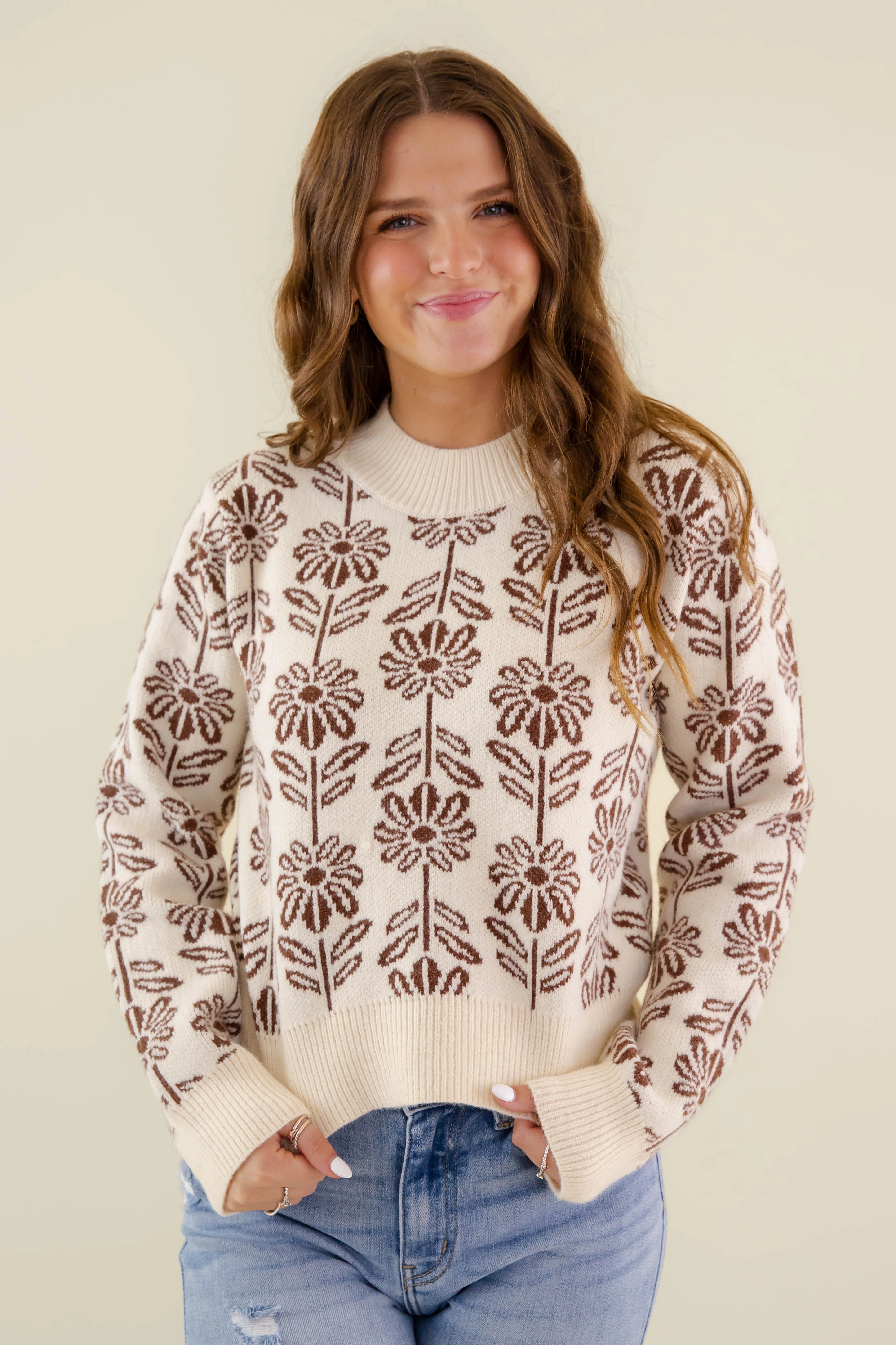 LightReflectiveTrim Midweight Four Way Stretch RESTOCK: Power in Patience Sweater-Brown