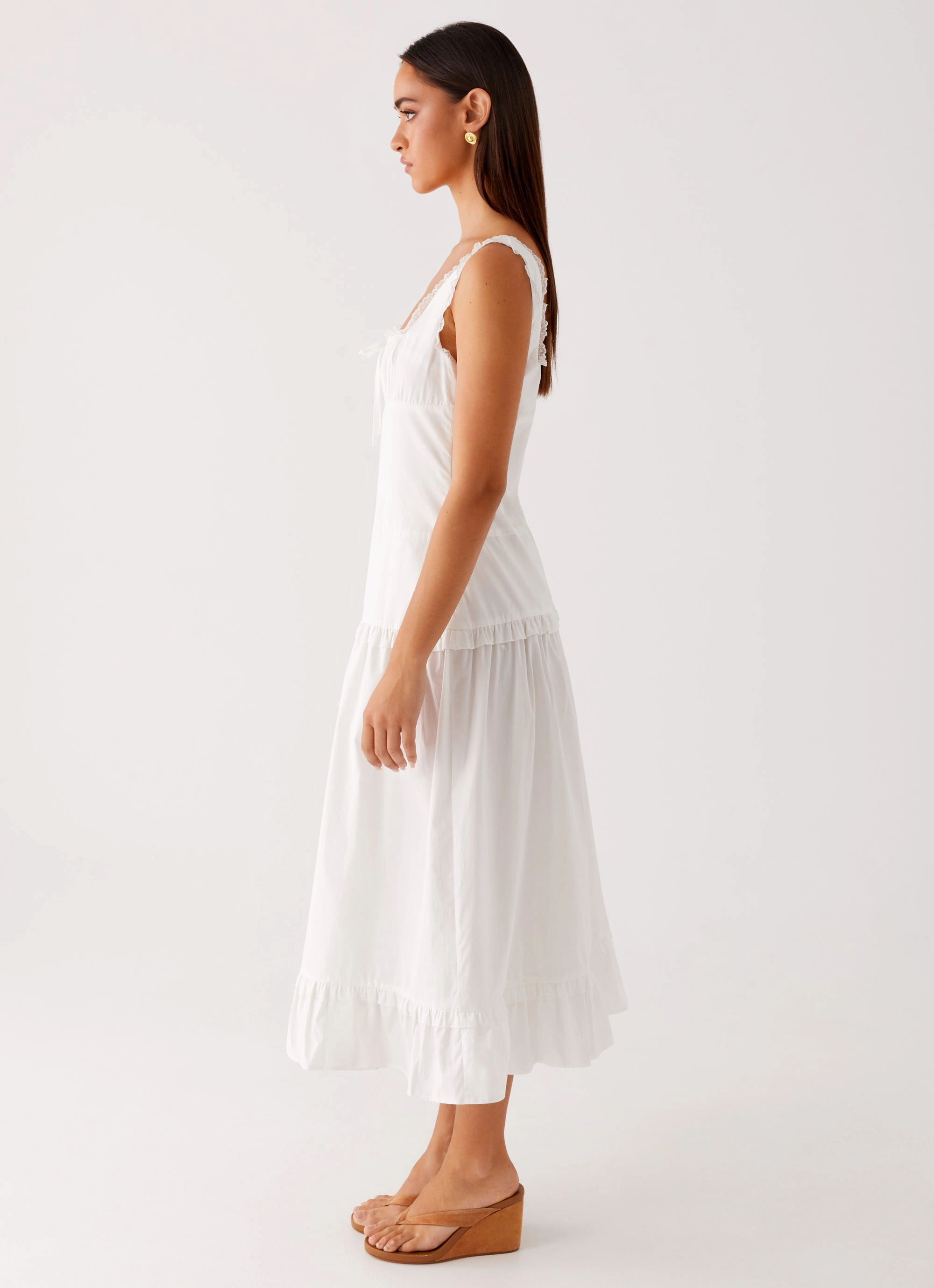 Tailored Wear Monochrome Mood Quinn Midi Dress - White
