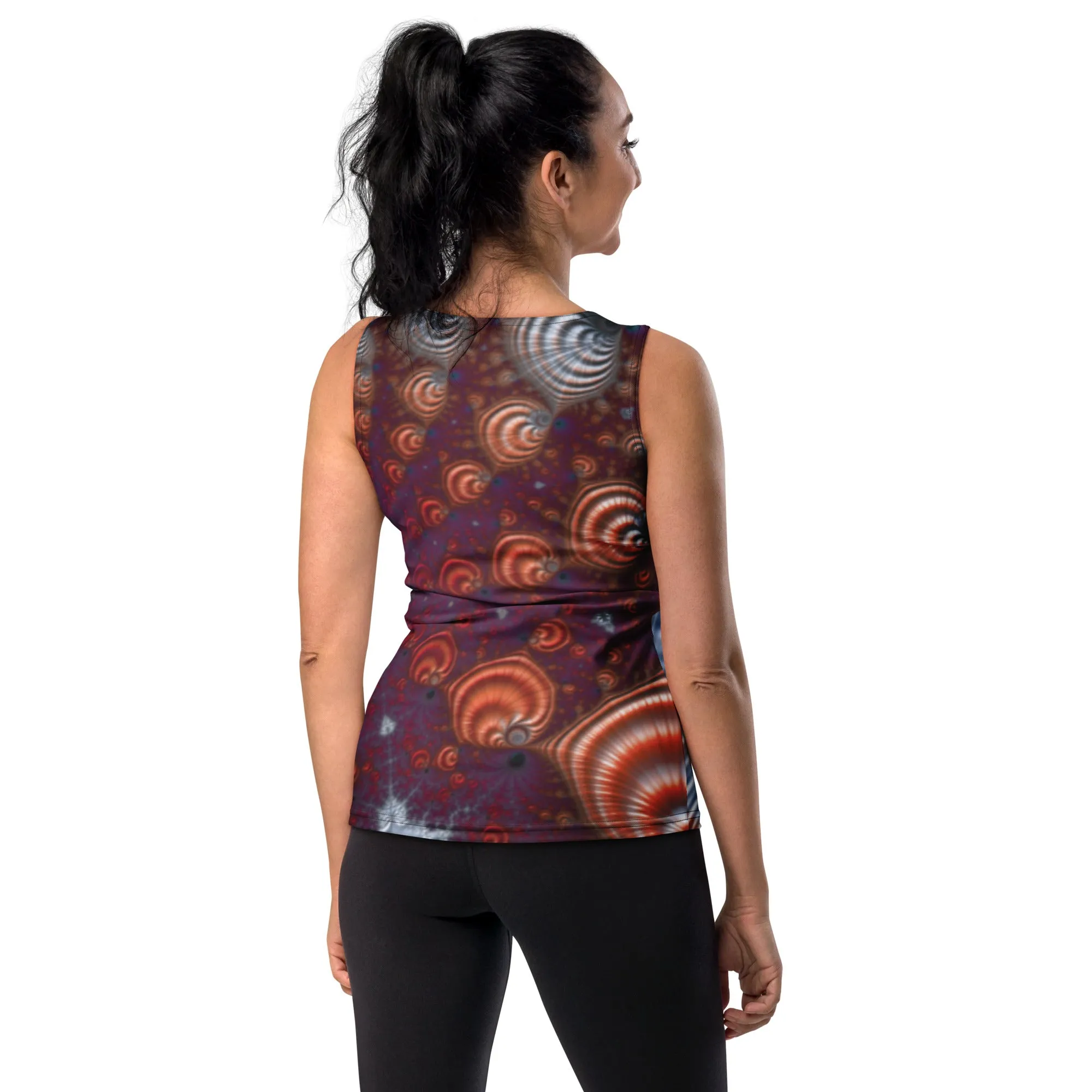 "Fractal Seashell" Collection - Yoga Long Tank Top