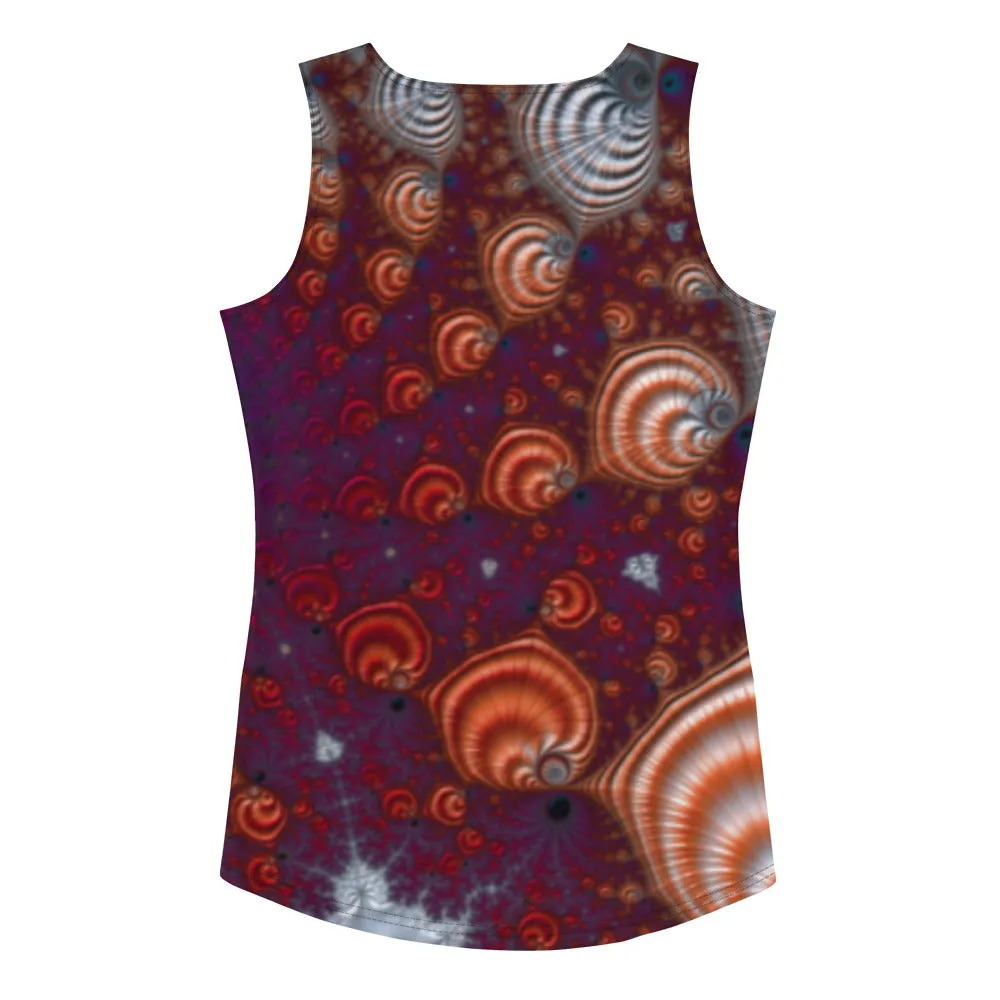 "Fractal Seashell" Collection - Yoga Long Tank Top