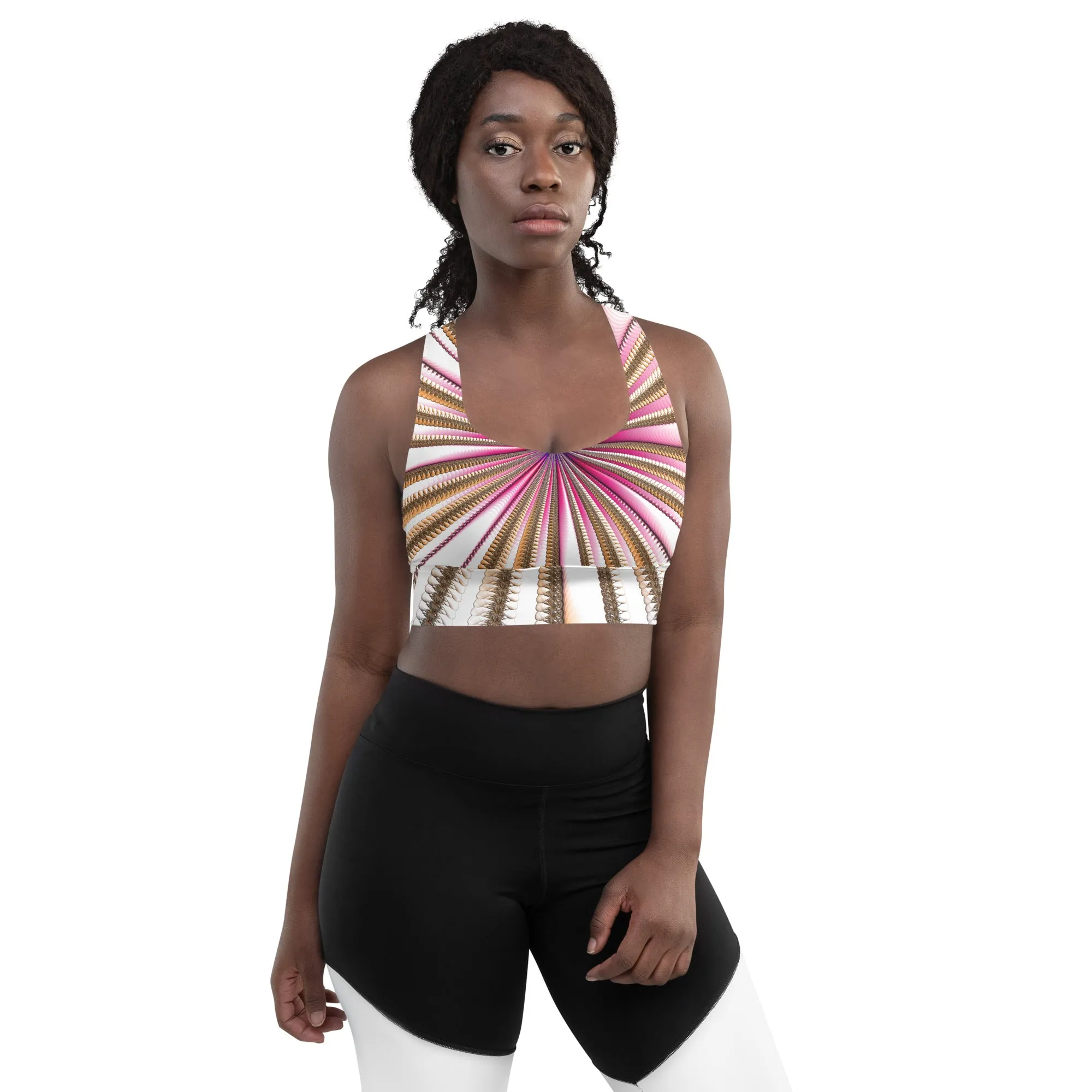 "Morning Bloom" Collection - Designer Longline Sports Bra