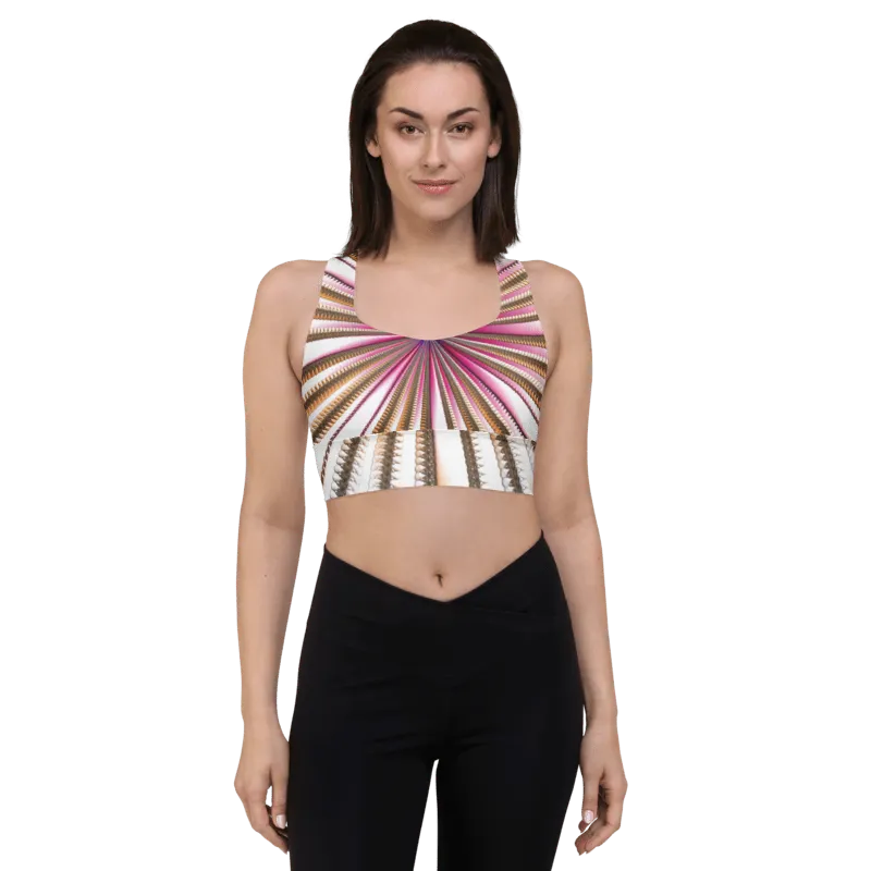 "Morning Bloom" Collection - Designer Longline Sports Bra