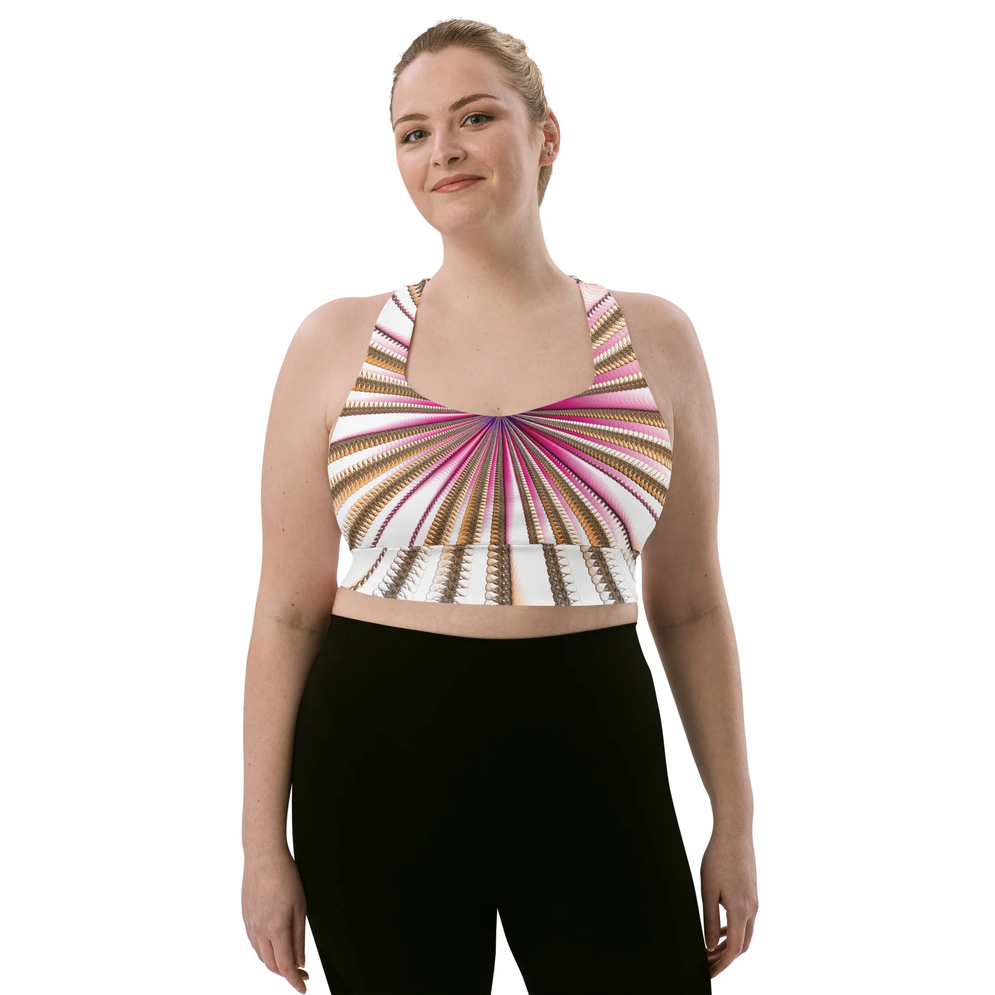 "Morning Bloom" Collection - Designer Longline Sports Bra
