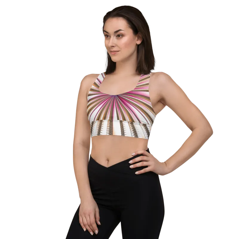 "Morning Bloom" Collection - Designer Longline Sports Bra