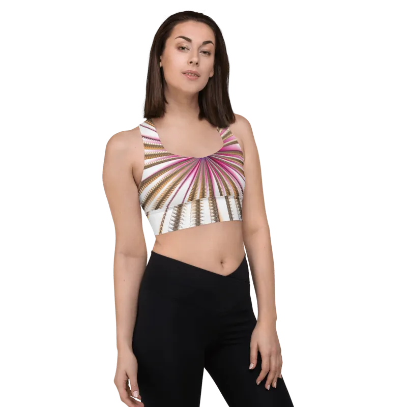"Morning Bloom" Collection - Designer Longline Sports Bra