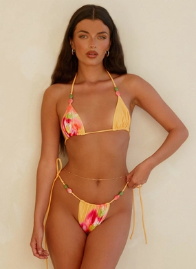 AntiOdorTreatment Rach Bikini Top - Orange Tropical