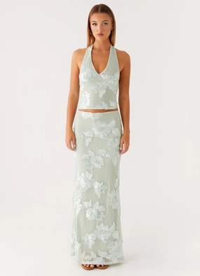 Slim wear Radiate Maxi Skirt - Sage