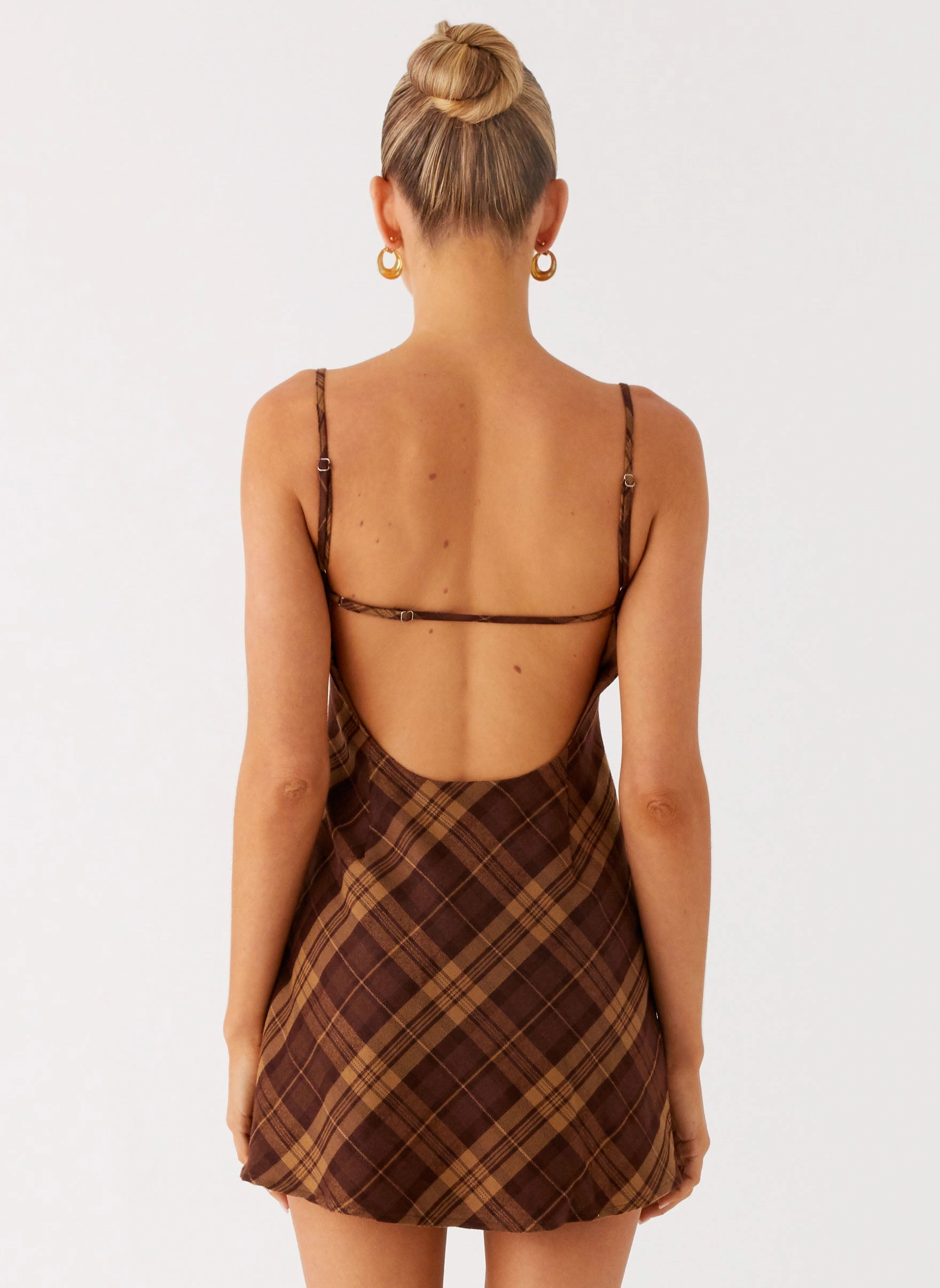 Flattering bodycon dress Radio Star Mini Dress - Plaid