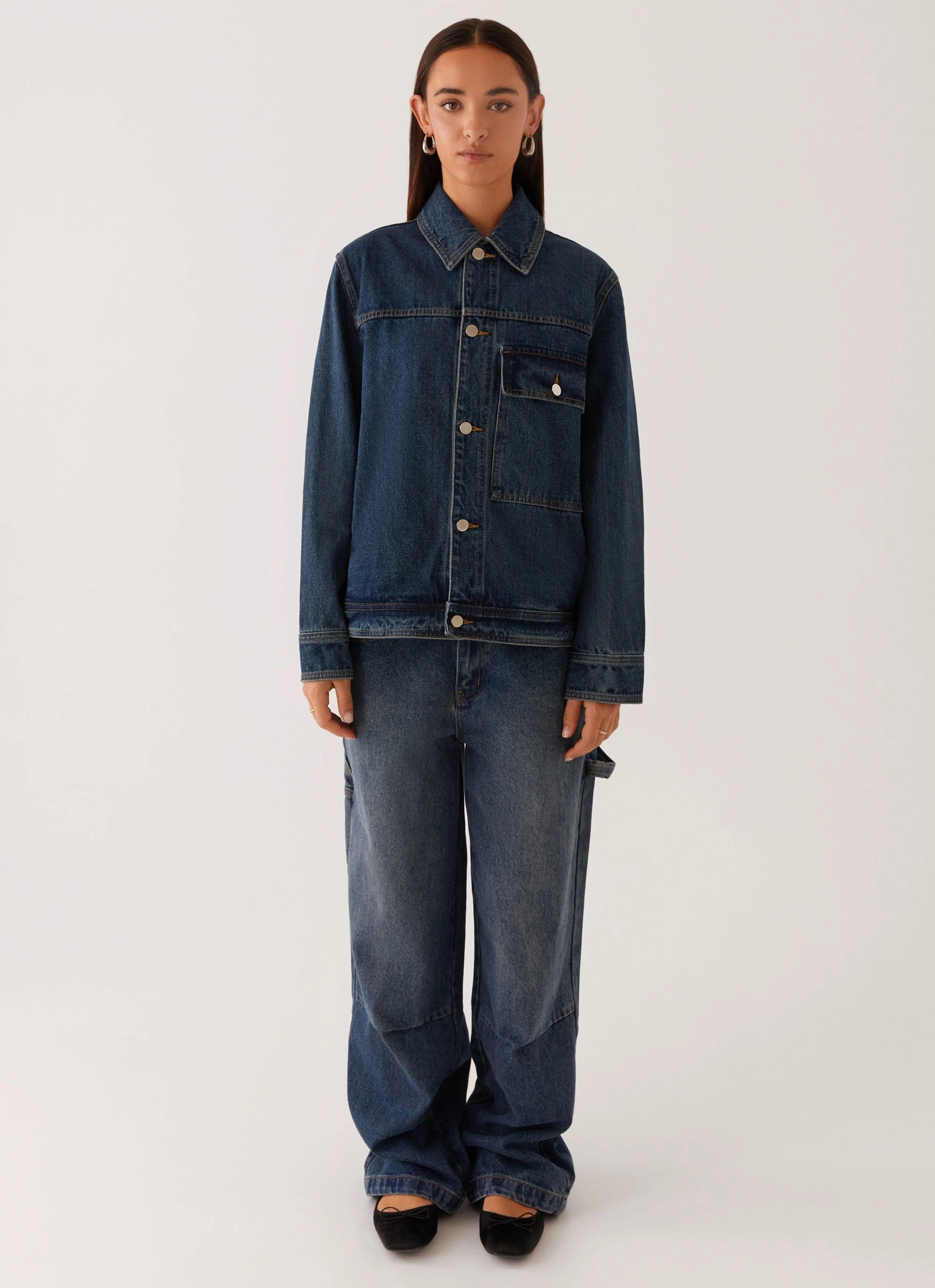 DetachableLining Raelynn Denim Jacket - Indigo