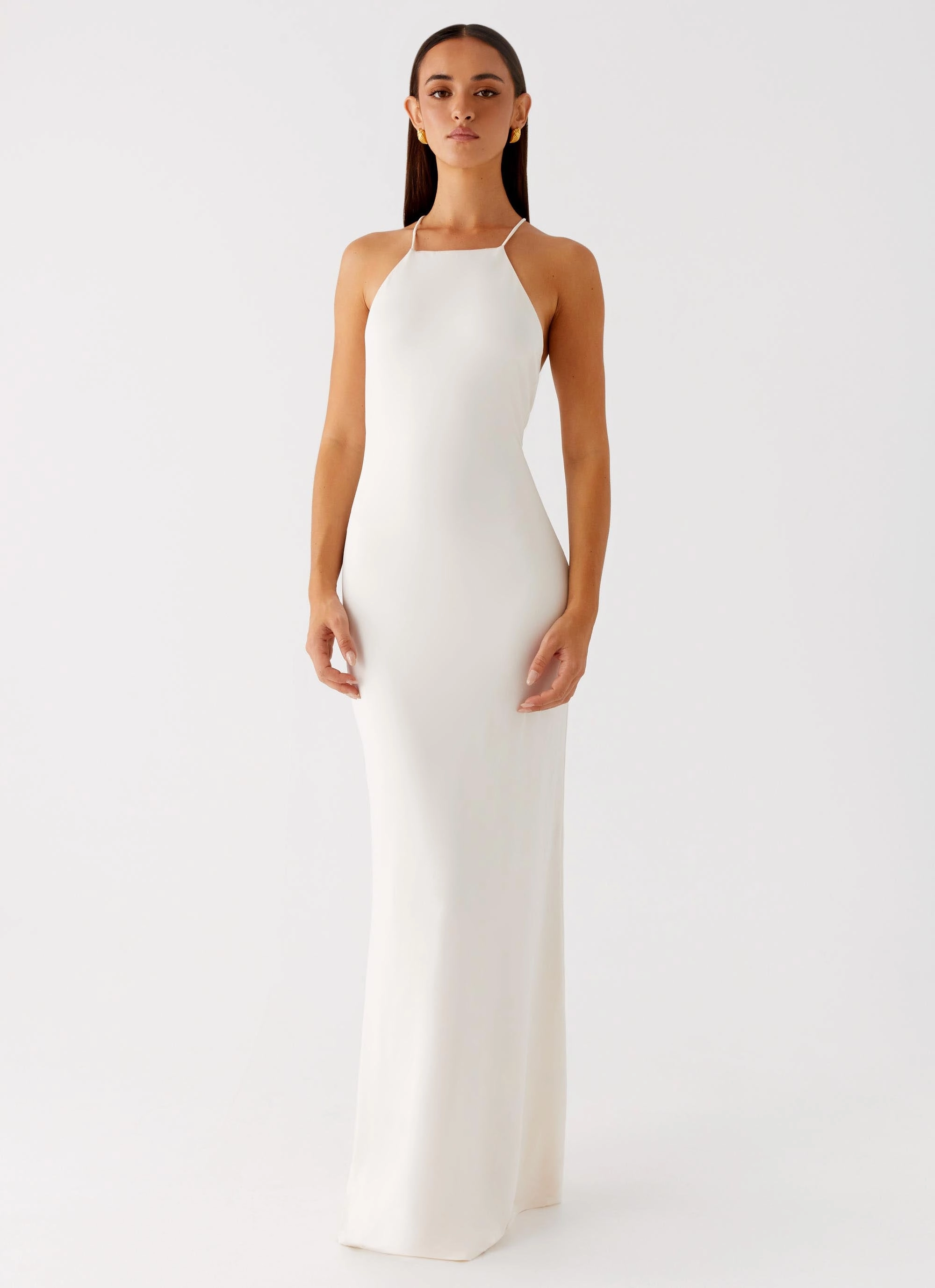Raffa Pearl Maxi Dress - Ivory Light Shape