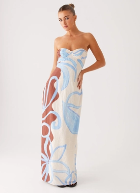 Raiden Maxi Dress - Bloom Wave Print Chic Fit