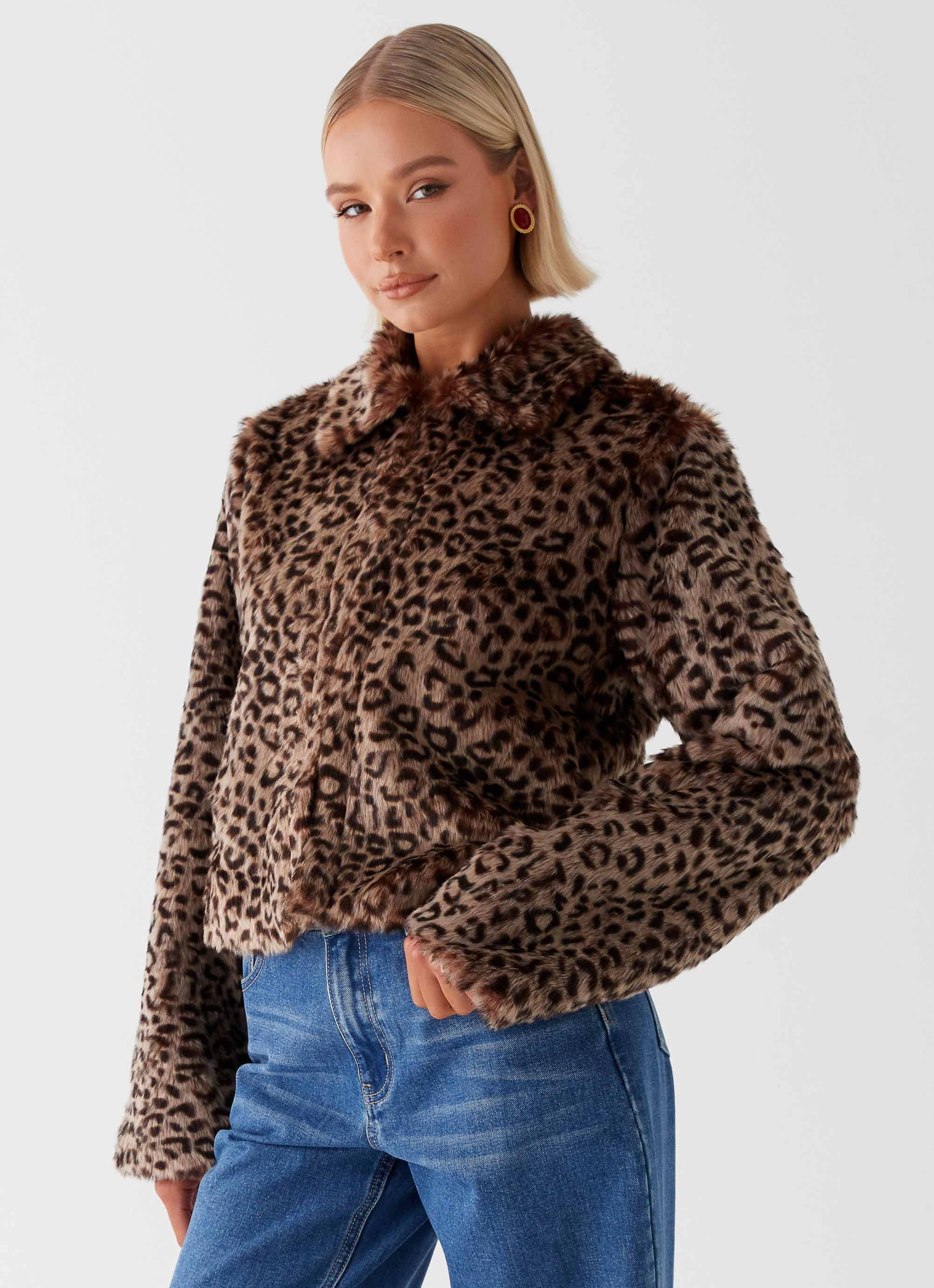 Raleigh Fur Jacket - Leopard Clean Street Look