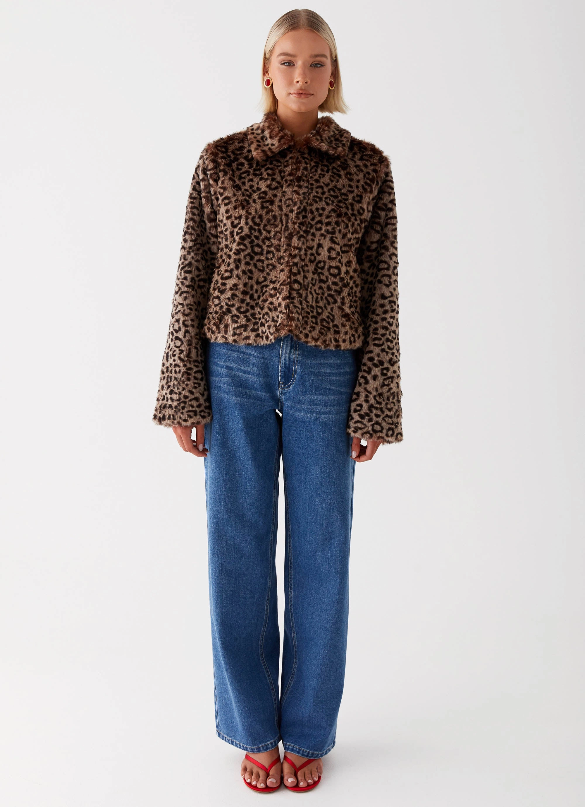 Raleigh Fur Jacket - Leopard Cold Days Anti Pill Fabric Tech