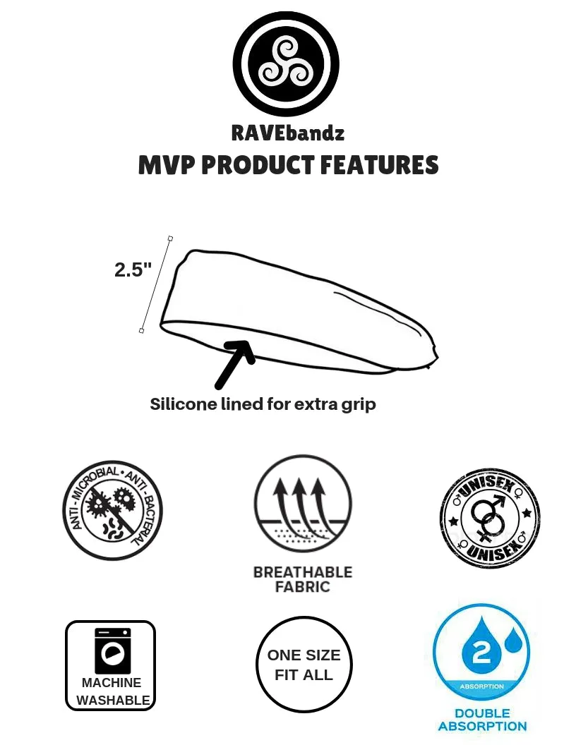 RAVEbandz MVP Headband- Grey Ombre