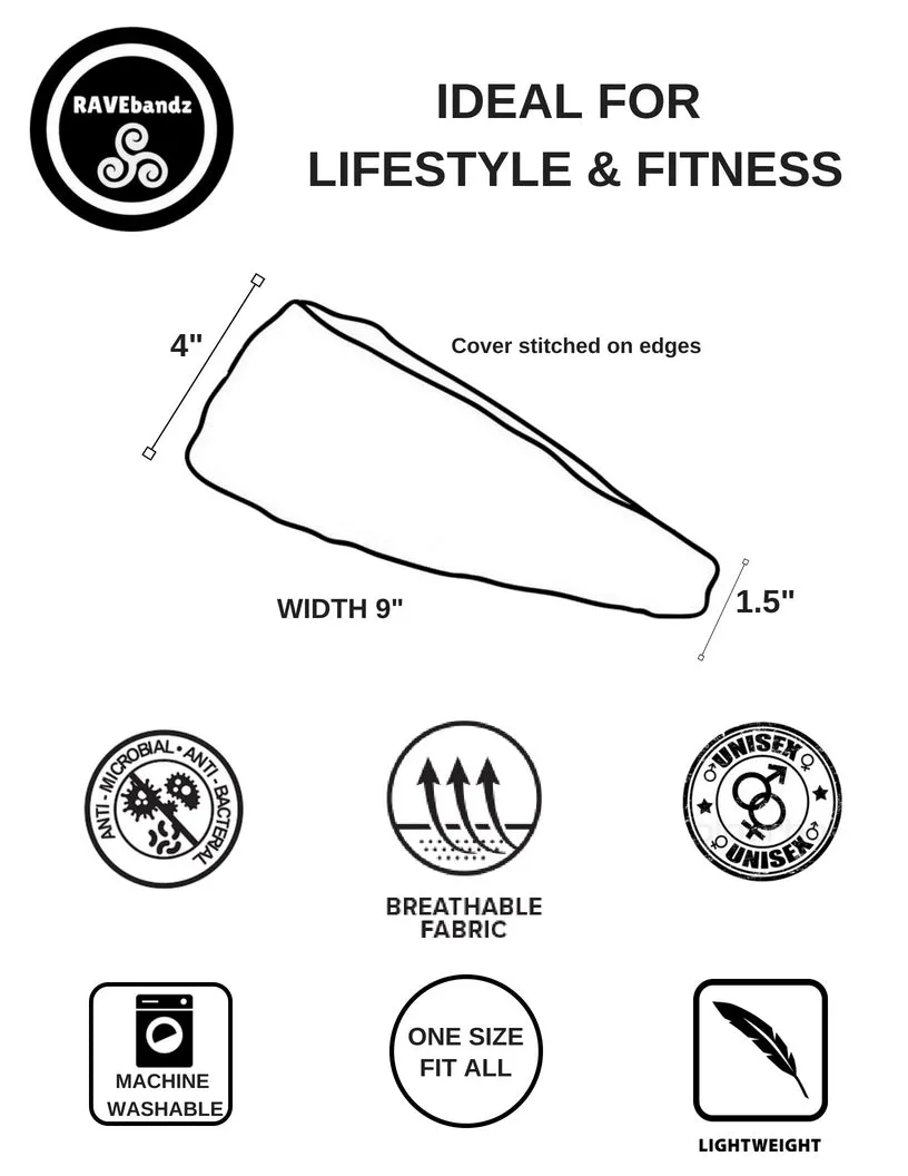 RAVEbandz The Pro - Wide Stretch Headband (#Scrublife)