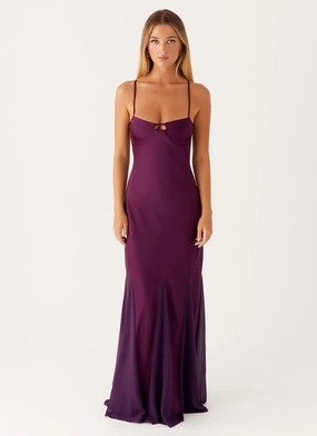 Sunset Look Light Base Ravello Maxi Dress - Mulberry