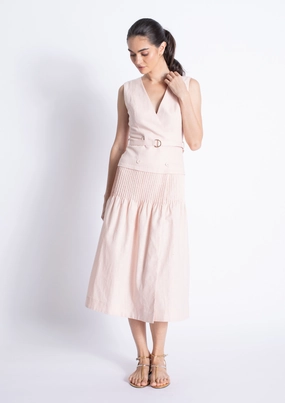 Raven Linen Dress Light Sheen Heart Glow