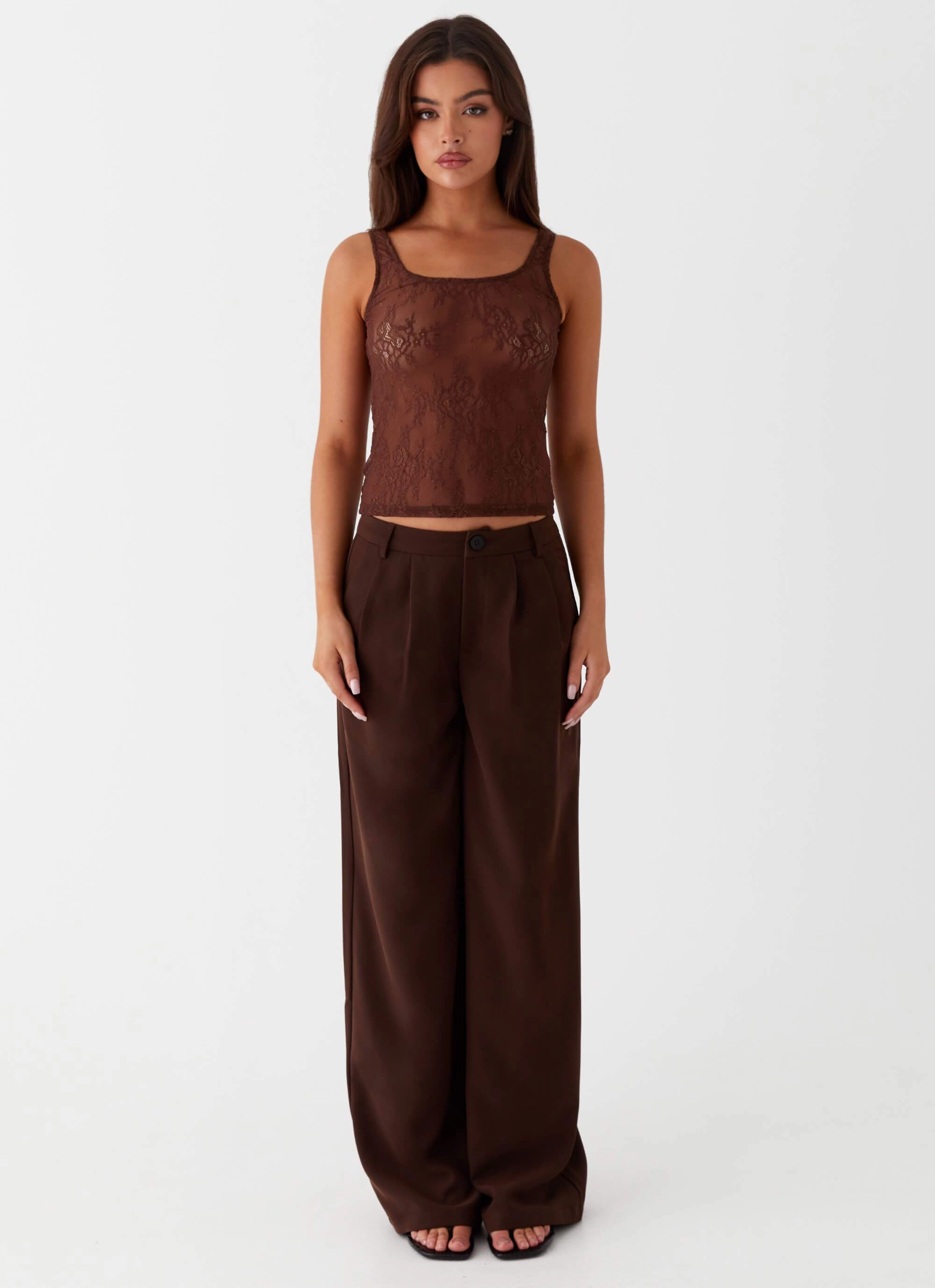 Ravenscroft Suit Pants - Dark Chocolate No Tag Perfect Length