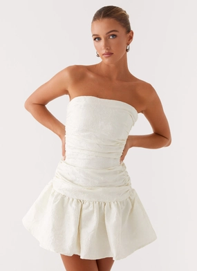 Pure Lines Ray Of Light Mini Dress - White