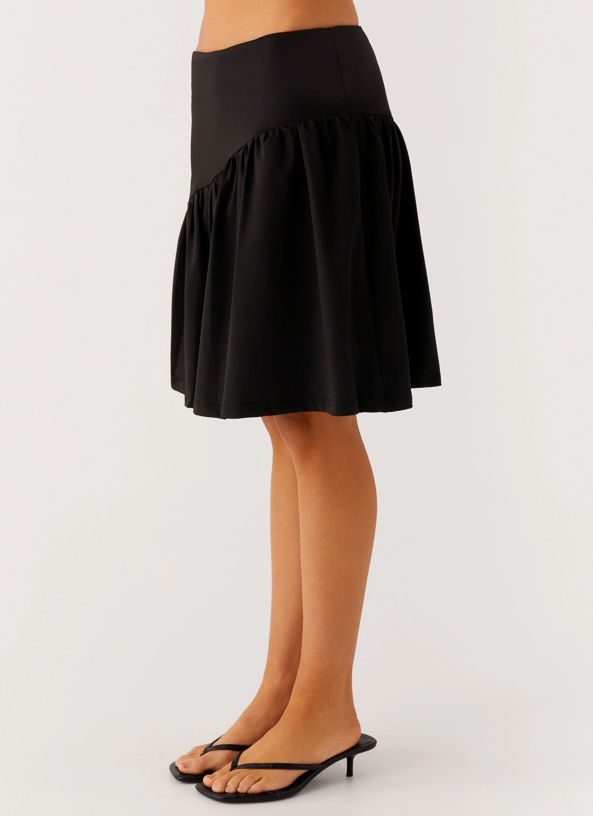 Rayna Midi Skirt - Black Flattering Style Sleek Appearance