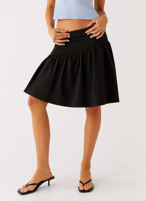 Rayna Midi Skirt - Black QuickReleaseFastenings Adjustable Closure