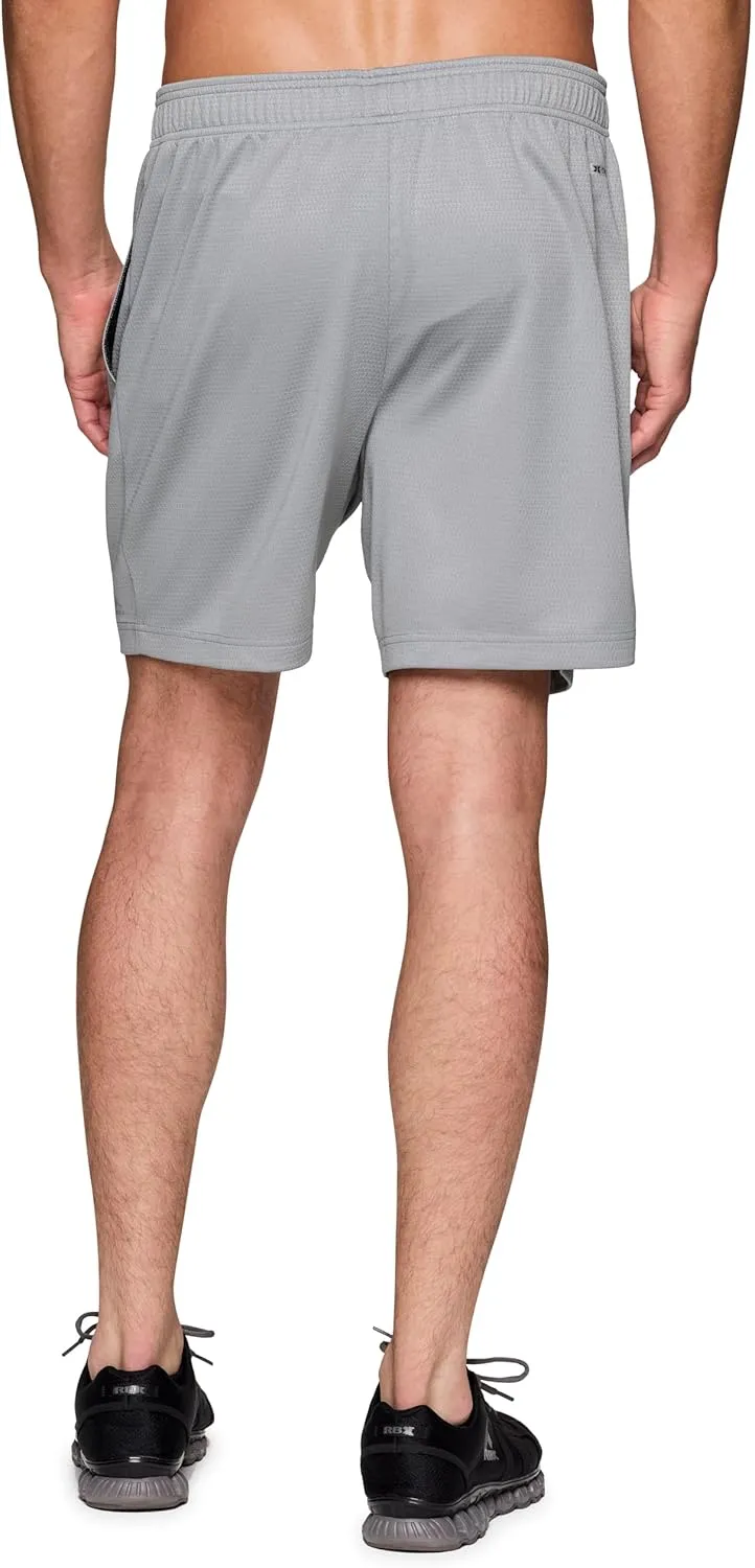 RBX Active Gym Shorts for Men, 7" X-DrI Moisture Wicking Quick Drying Jersey Mesh Workout Running Shorts with Pockets