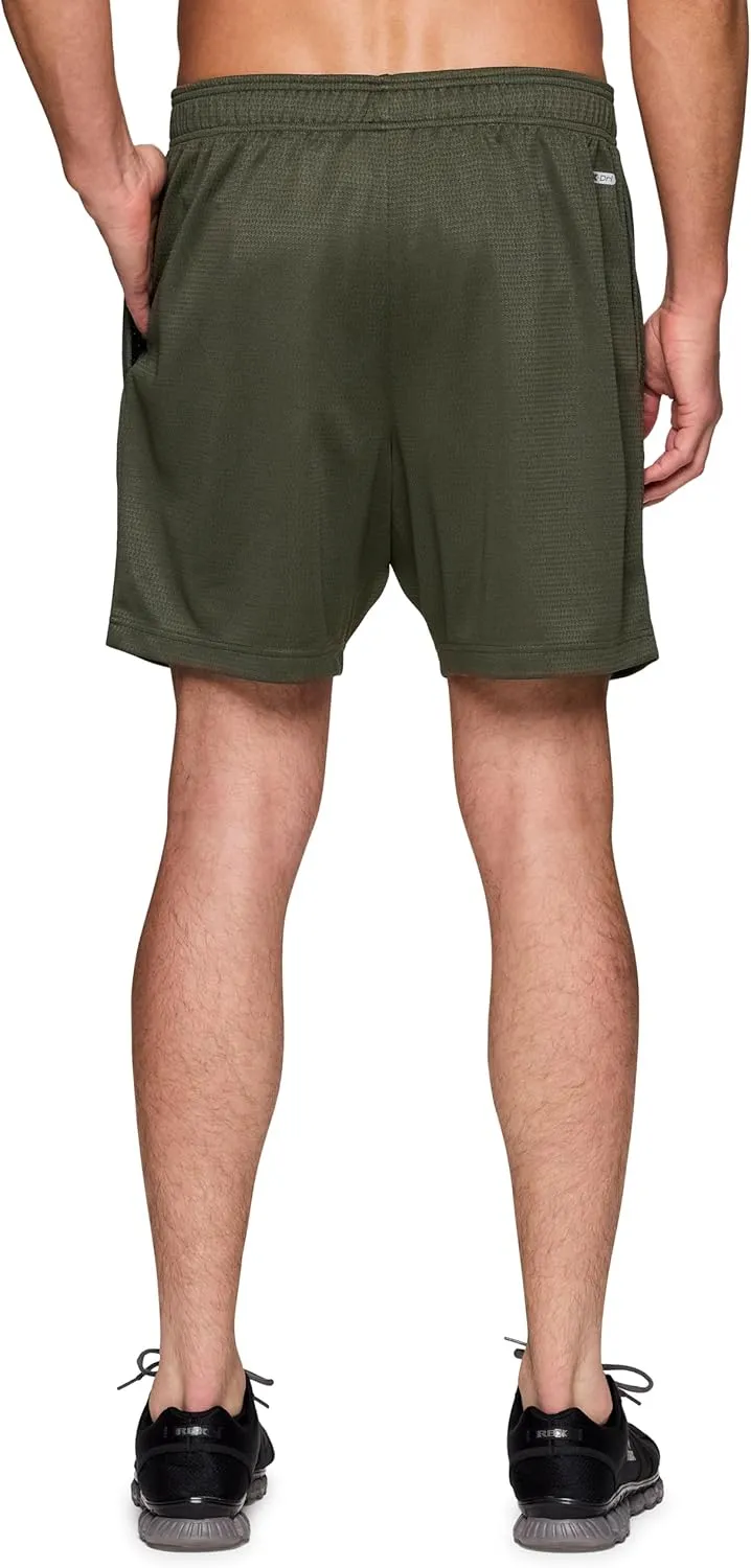RBX Active Gym Shorts for Men, 7" X-DrI Moisture Wicking Quick Drying Jersey Mesh Workout Running Shorts with Pockets