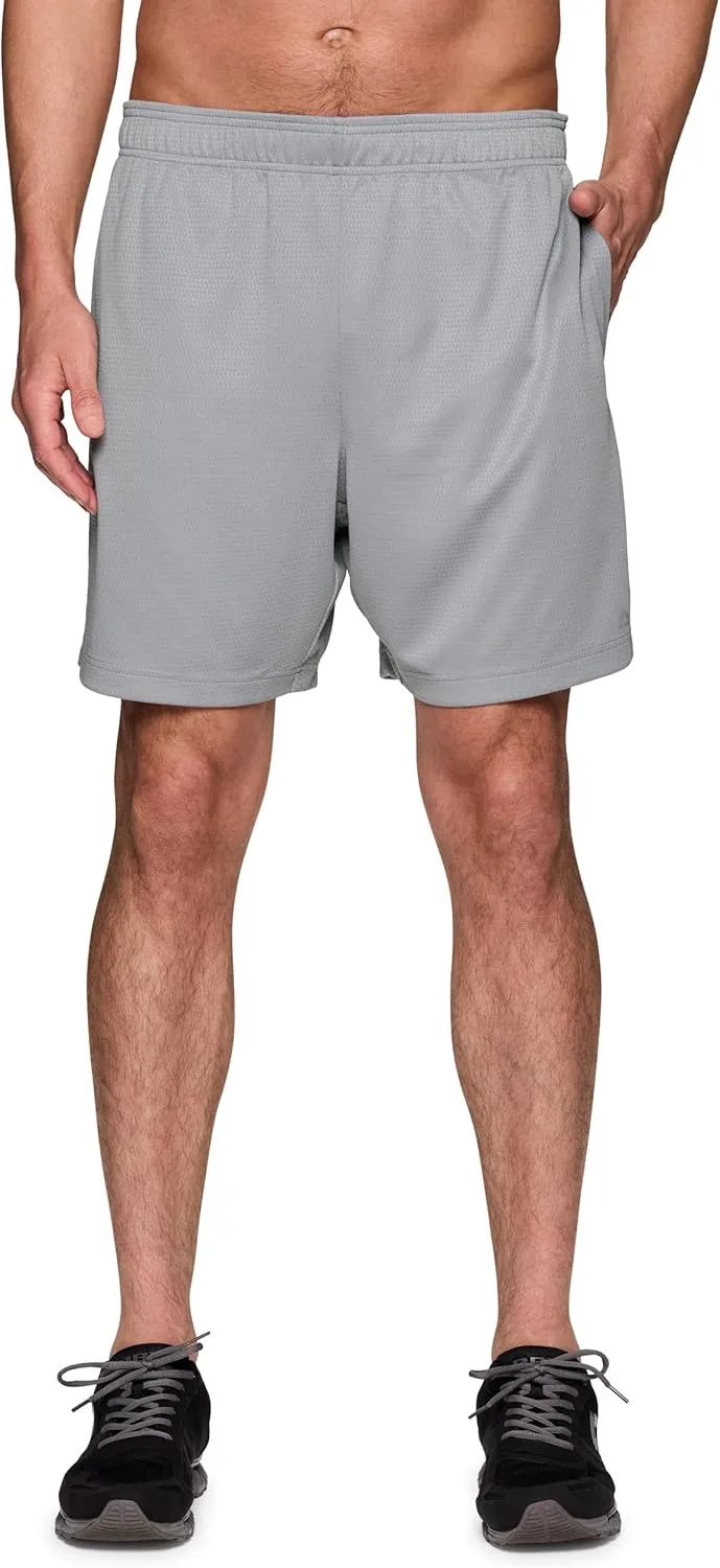 RBX Active Gym Shorts for Men, 7" X-DrI Moisture Wicking Quick Drying Jersey Mesh Workout Running Shorts with Pockets
