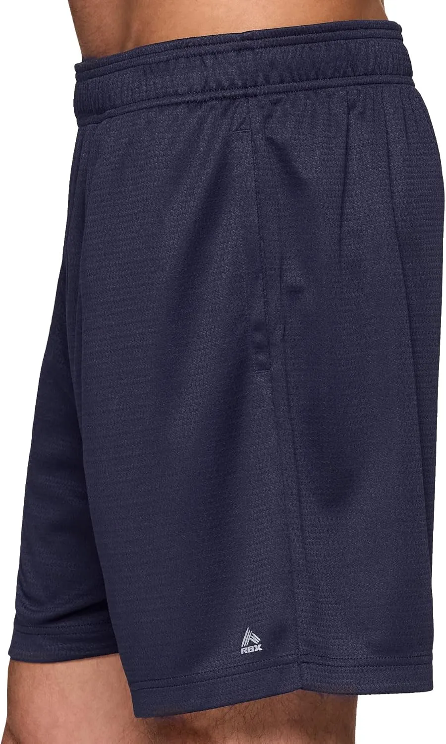 RBX Active Gym Shorts for Men, 7" X-DrI Moisture Wicking Quick Drying Jersey Mesh Workout Running Shorts with Pockets